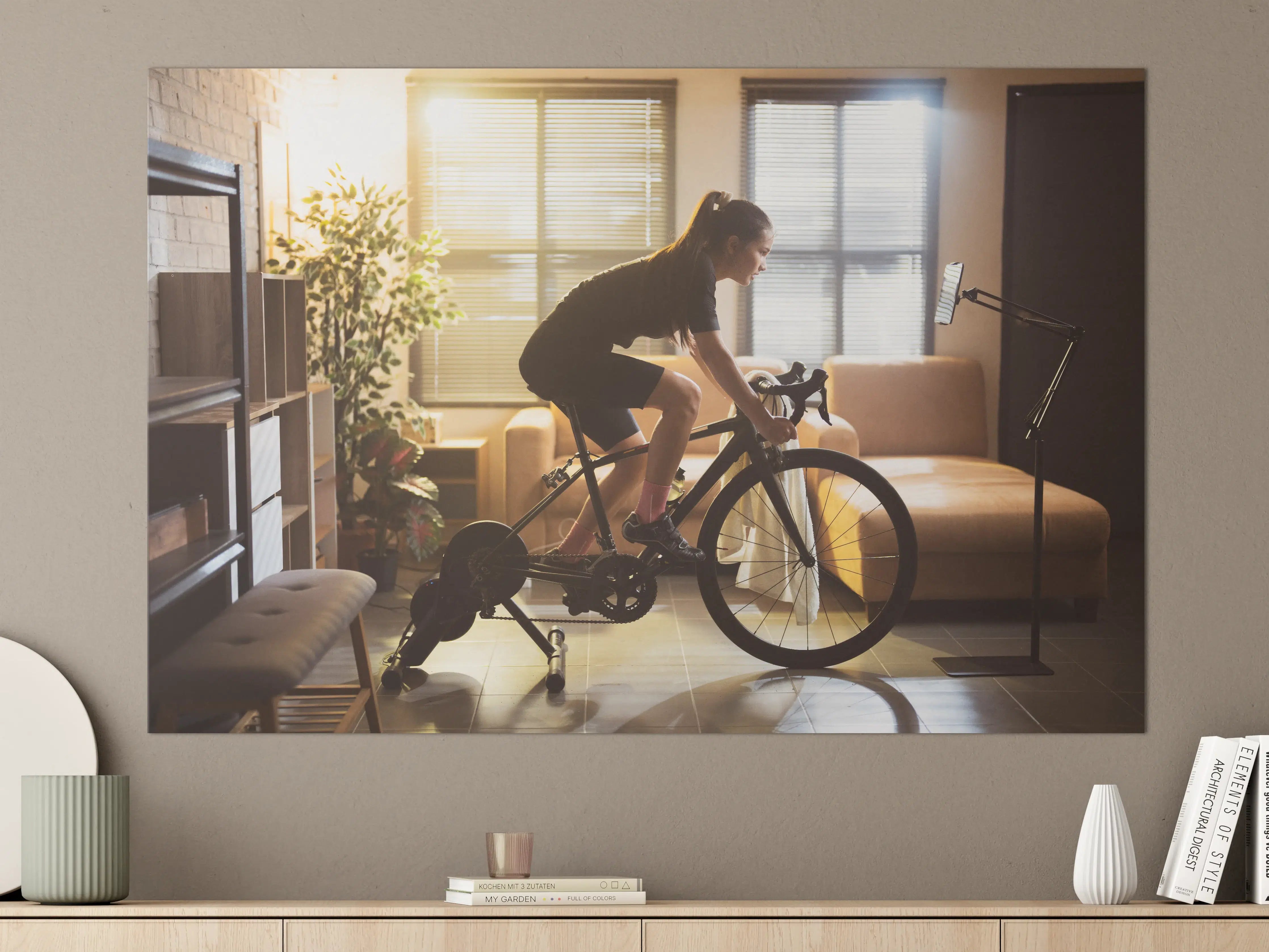 Große Wandbilder - Sportliche Radfahrerin