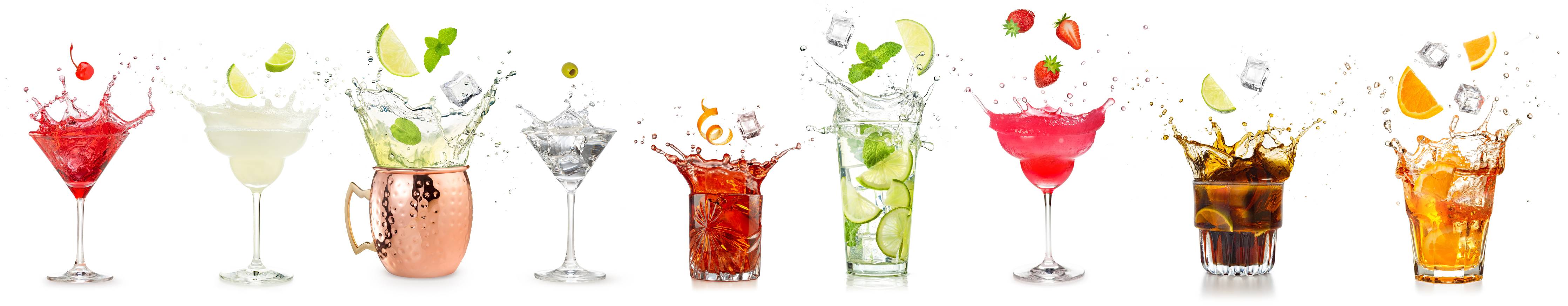 Große Wandbilder-Spritzende Cocktails
