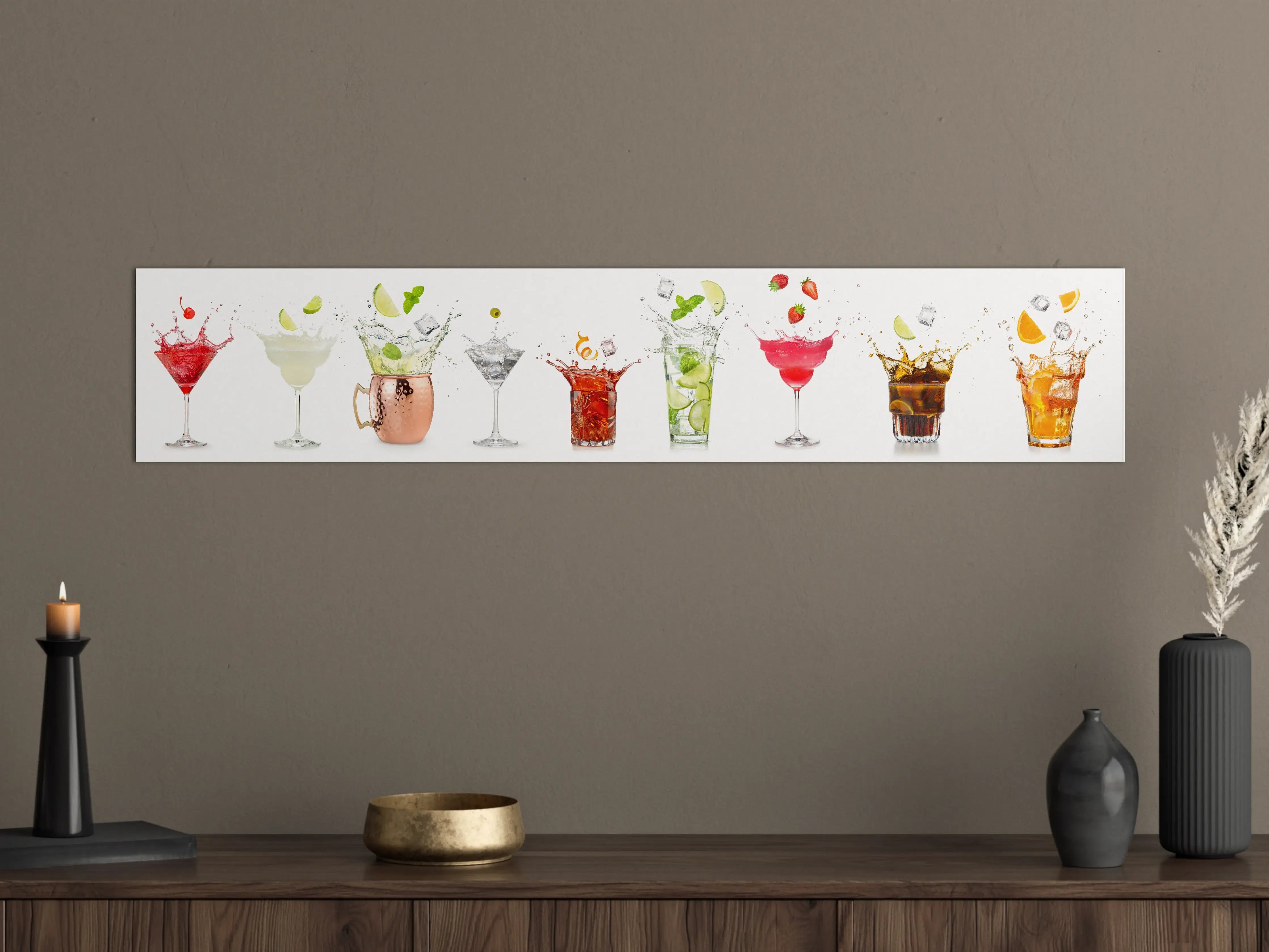 Große Wandbilder - Spritzende Cocktails