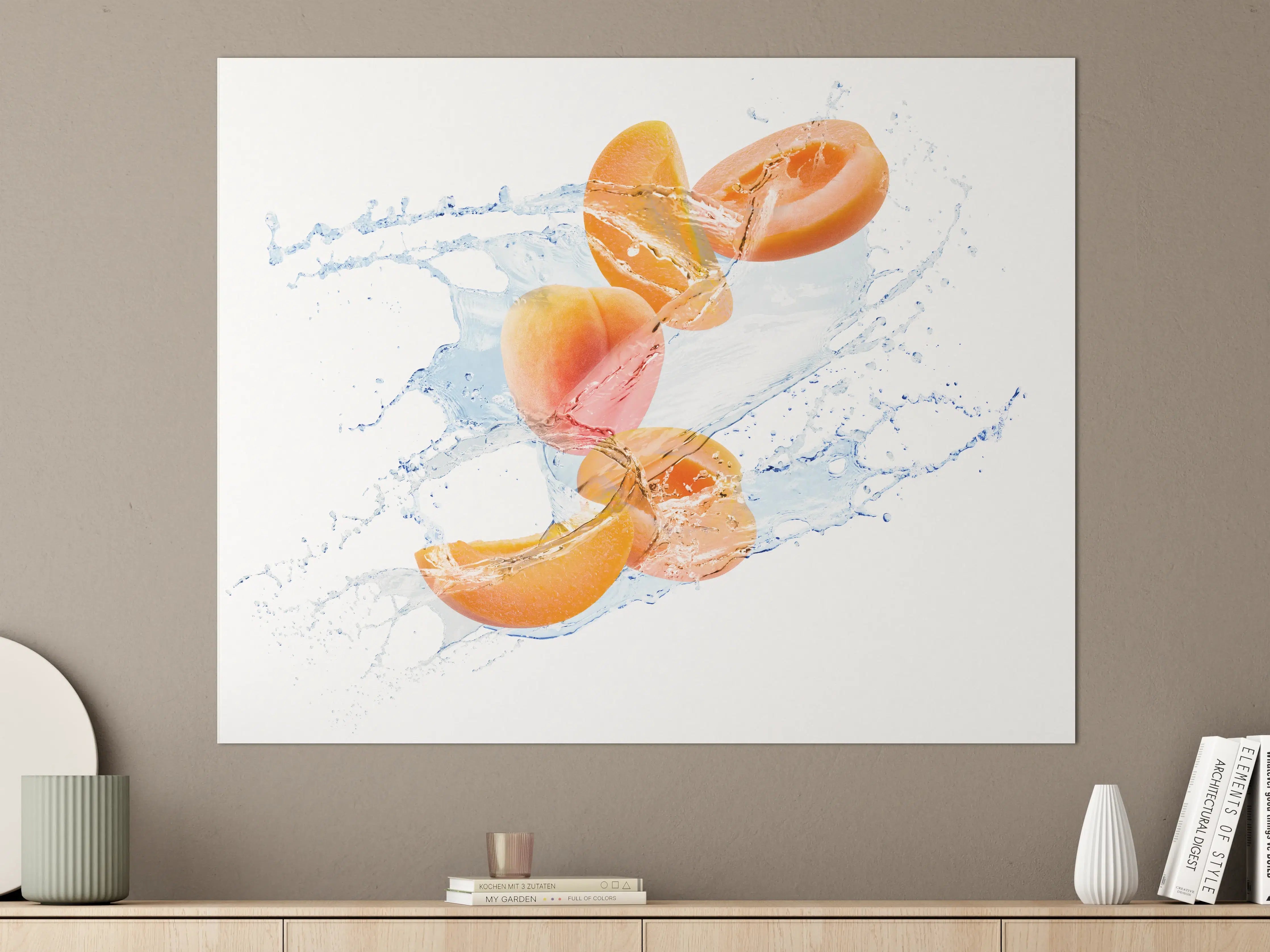Große Wandbilder - Spritzige Aprikosen
