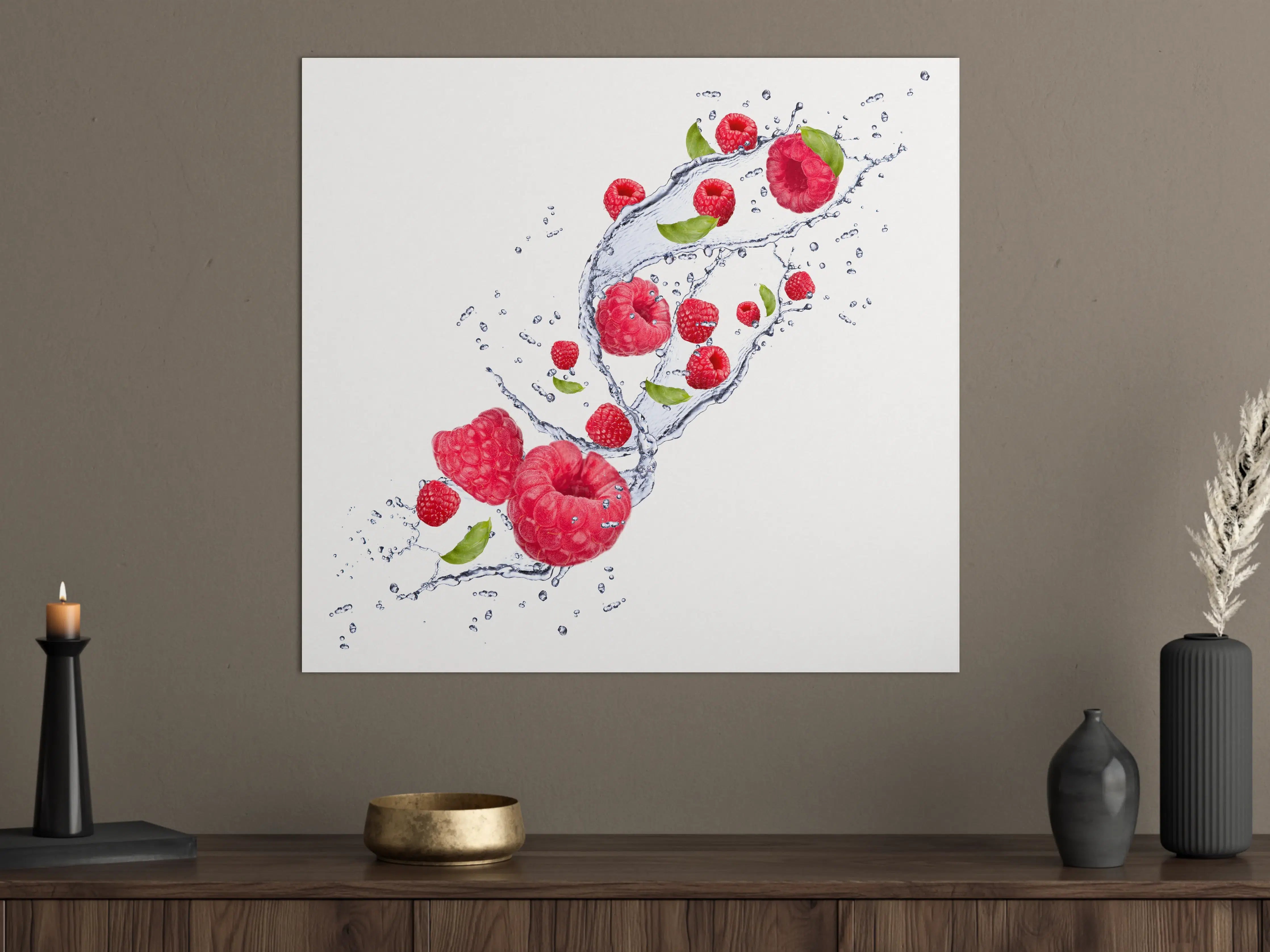 Große Wandbilder - Spritzige Erdbeeren