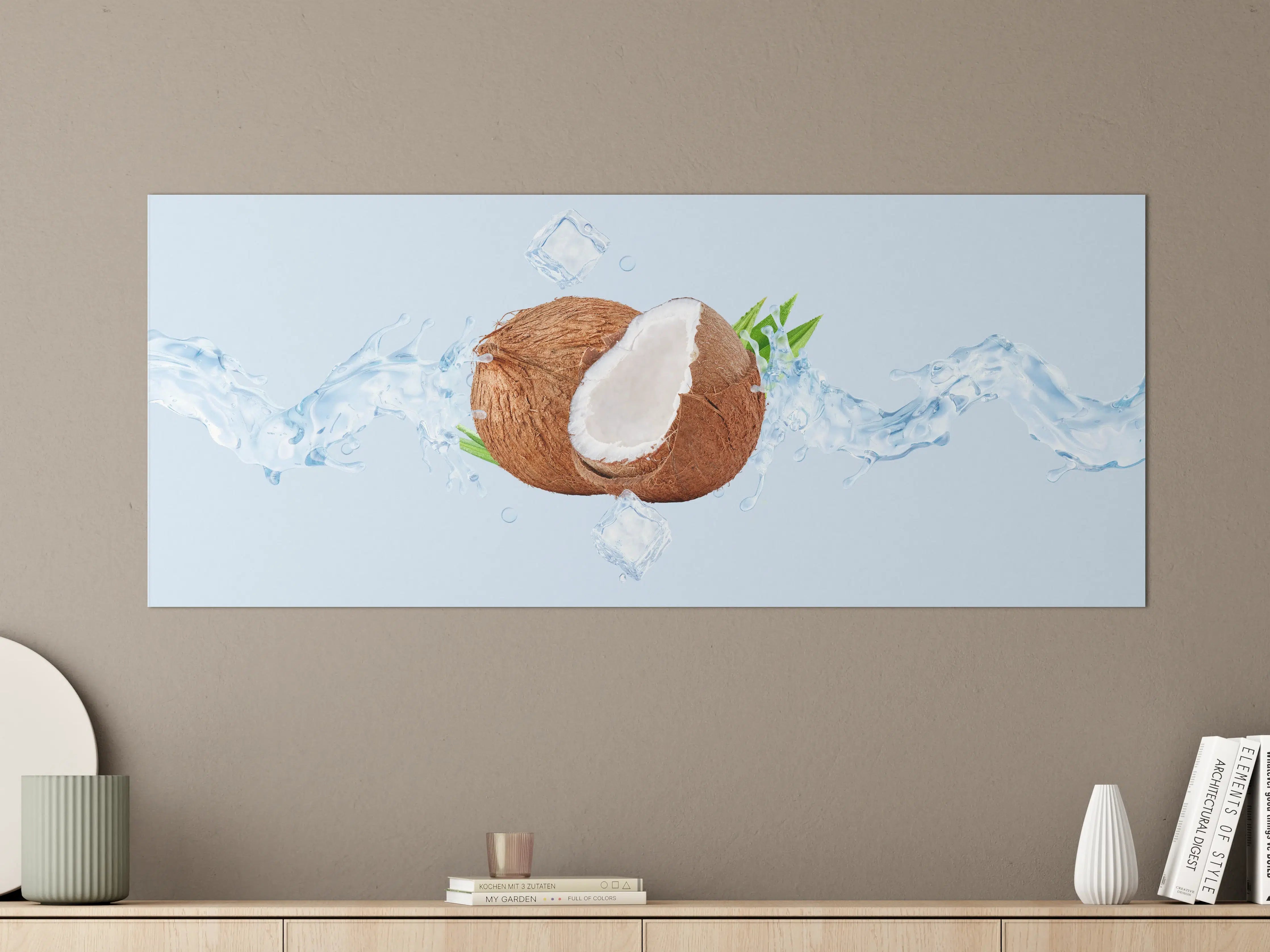 Große Wandbilder - Spritzige Kokosnüsse 