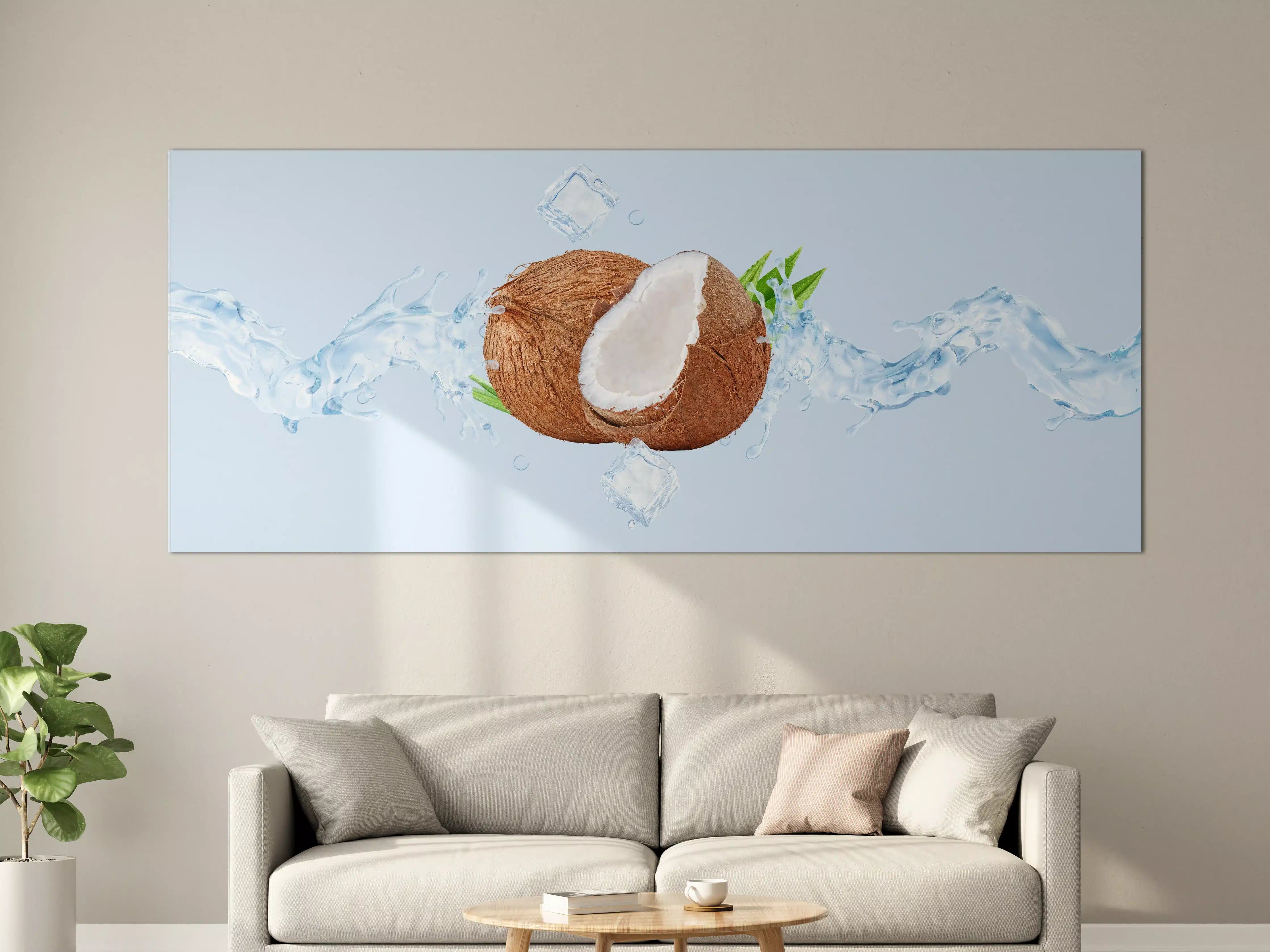 Große Wandbilder - Spritzige Kokosnüsse 
