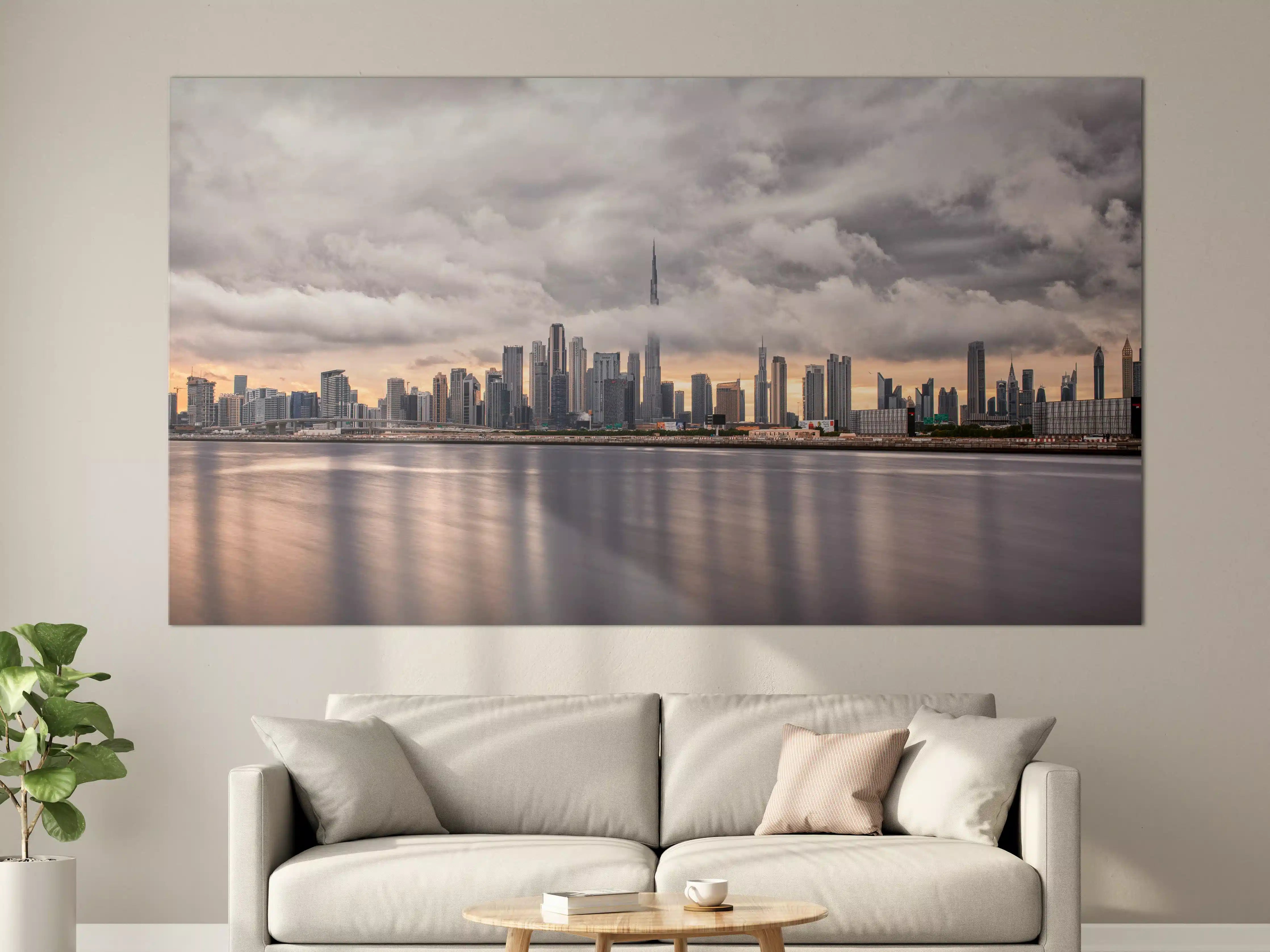 Große Wandbilder - Stadt skyline bei bewölktem Himmel