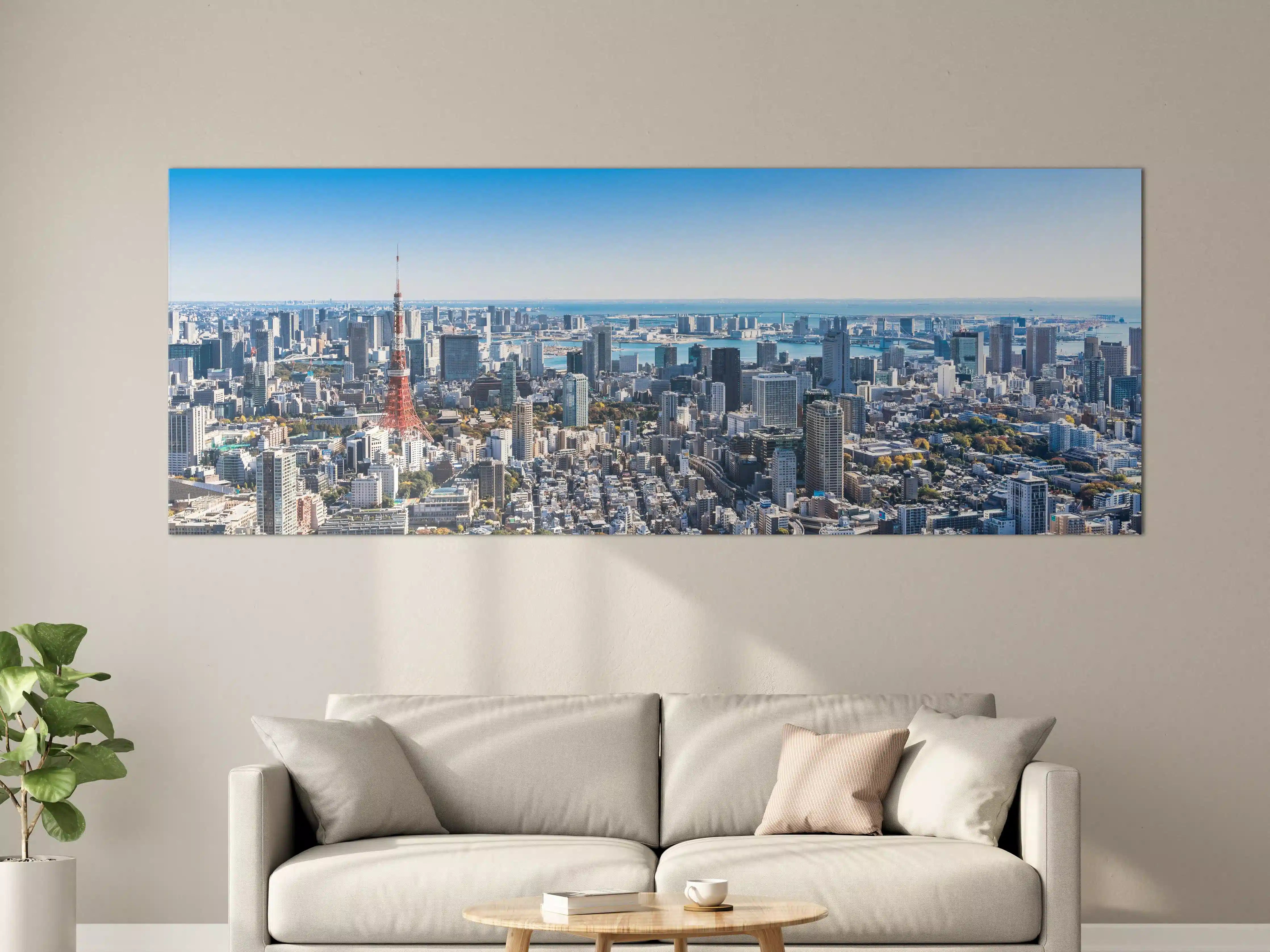 Große Wandbilder - Stadtansicht mit Tokyo Tower und moderner Skyline