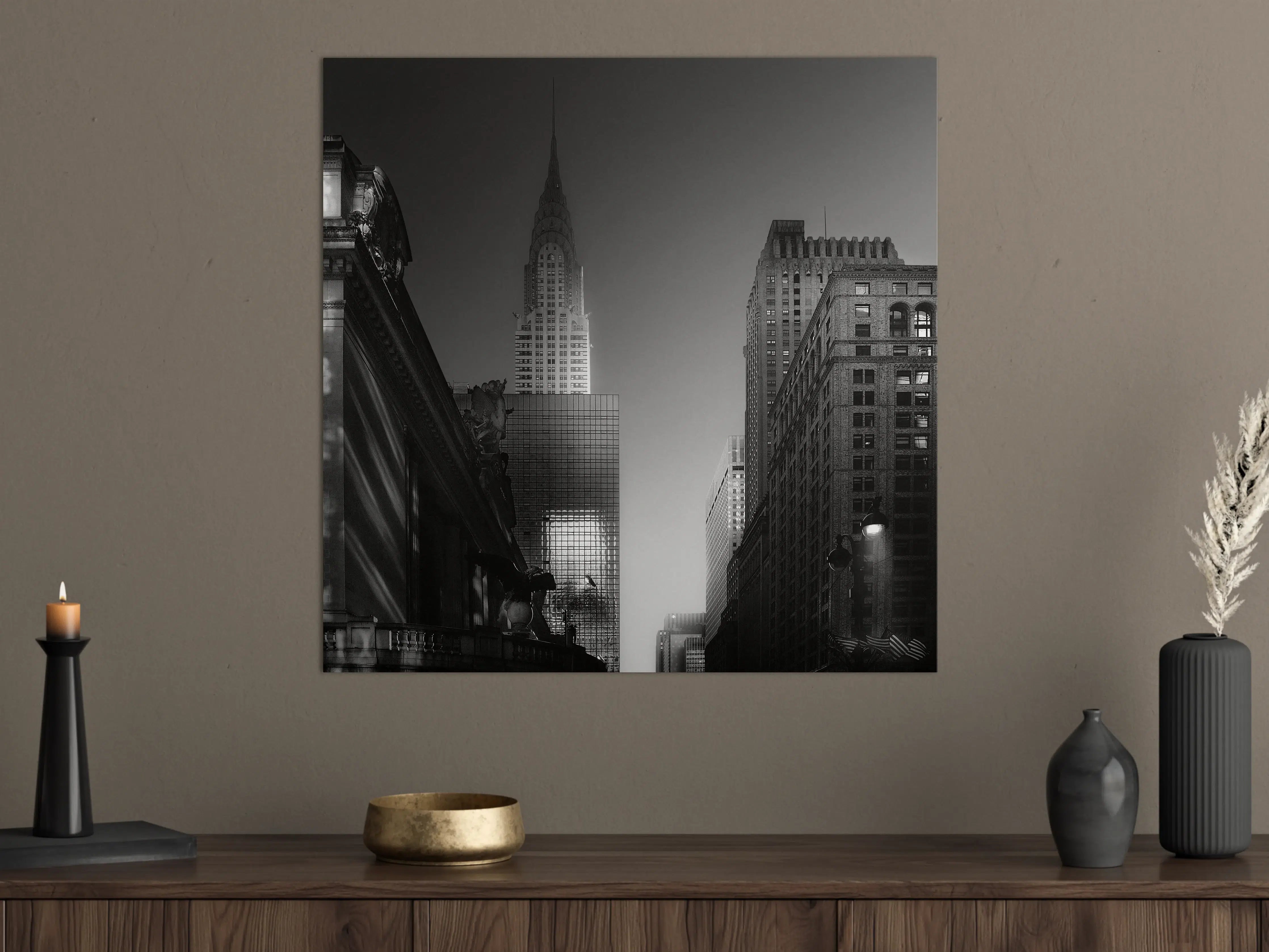 Große Wandbilder - Städtischer Skyline-Ansicht in Schwarz-Weiß
