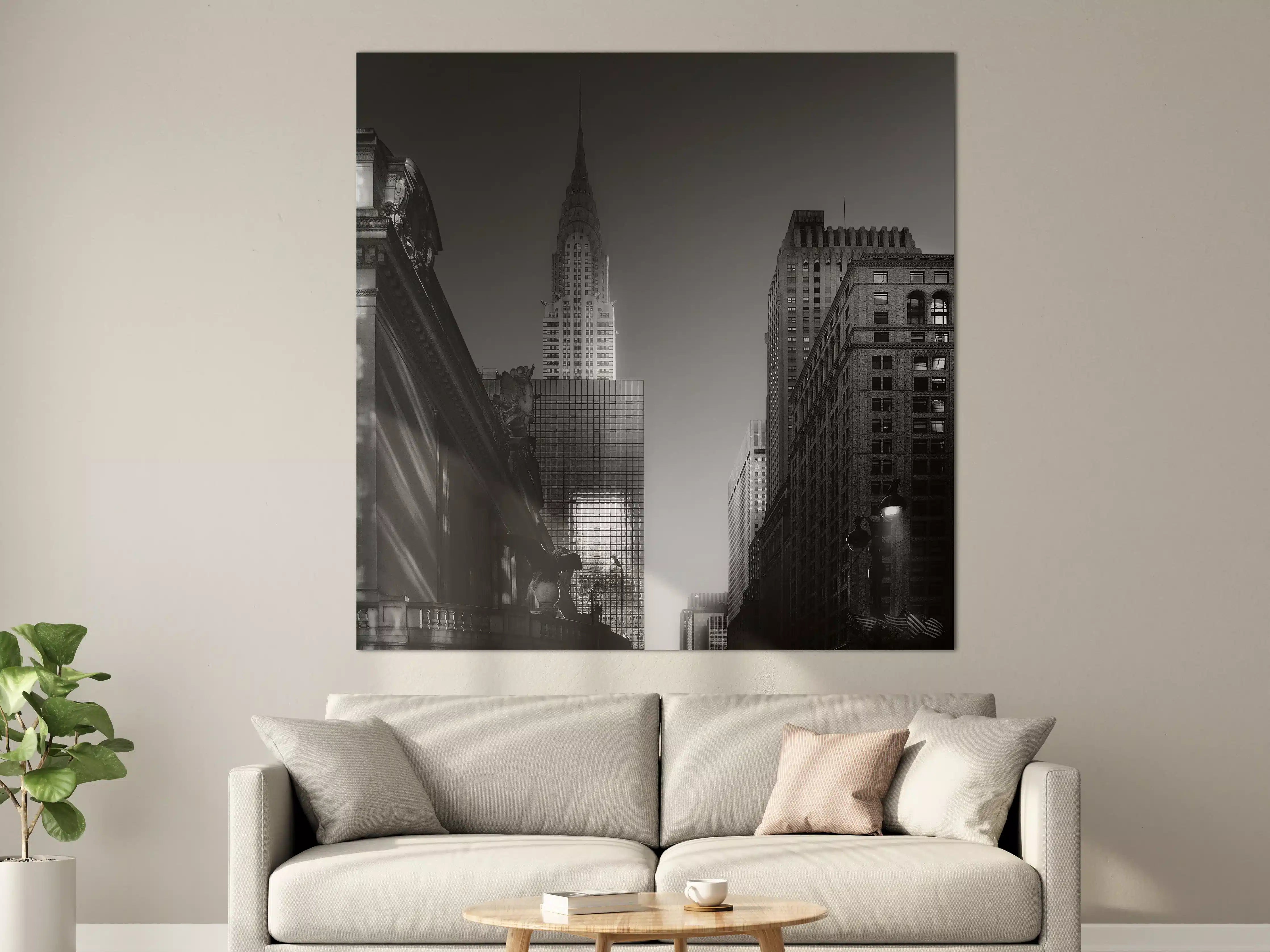 Große Wandbilder - Städtischer Skyline-Ansicht in Schwarz-Weiß