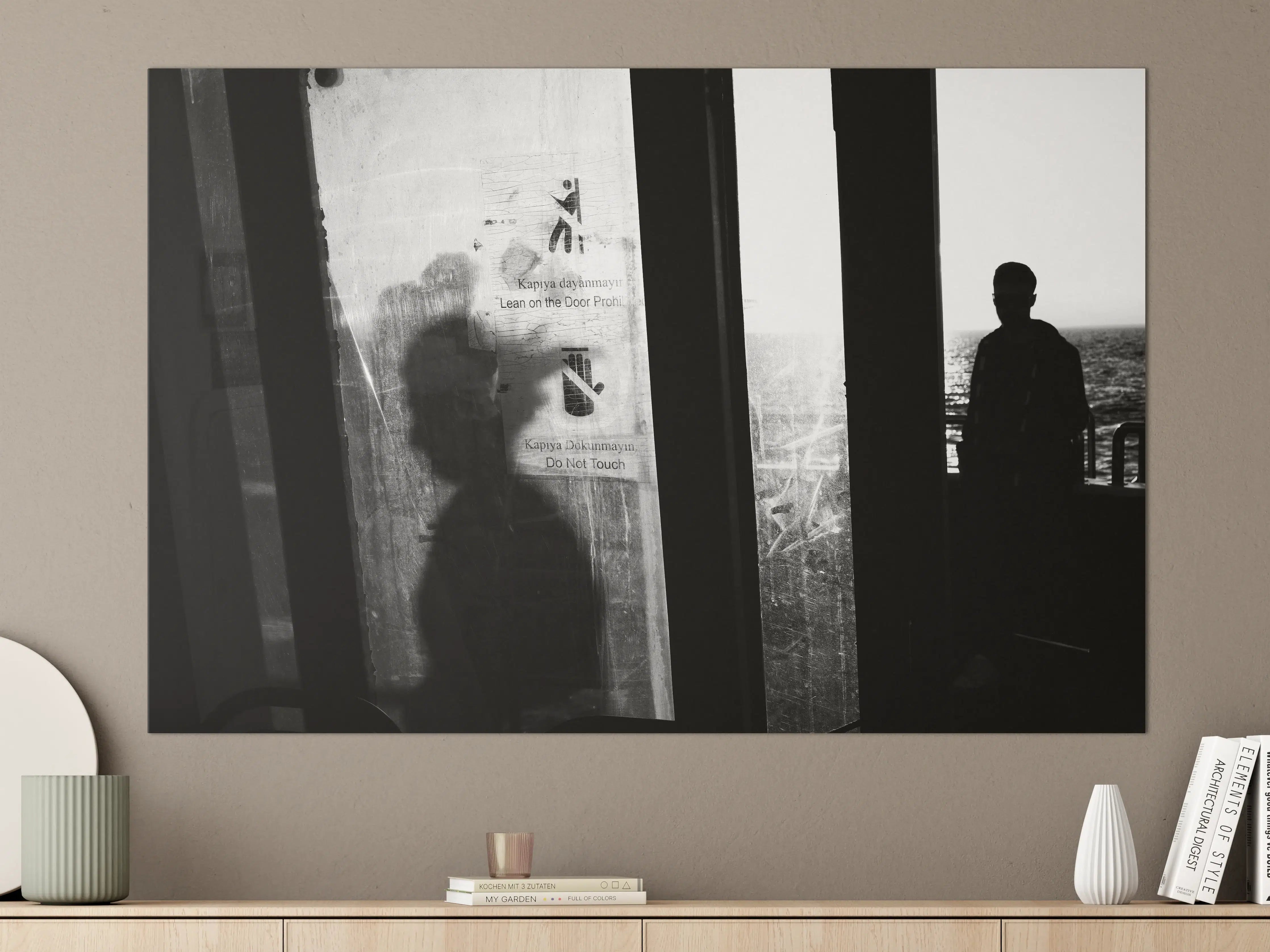 Große Wandbilder - Städtisches Bild mit Silhouetten