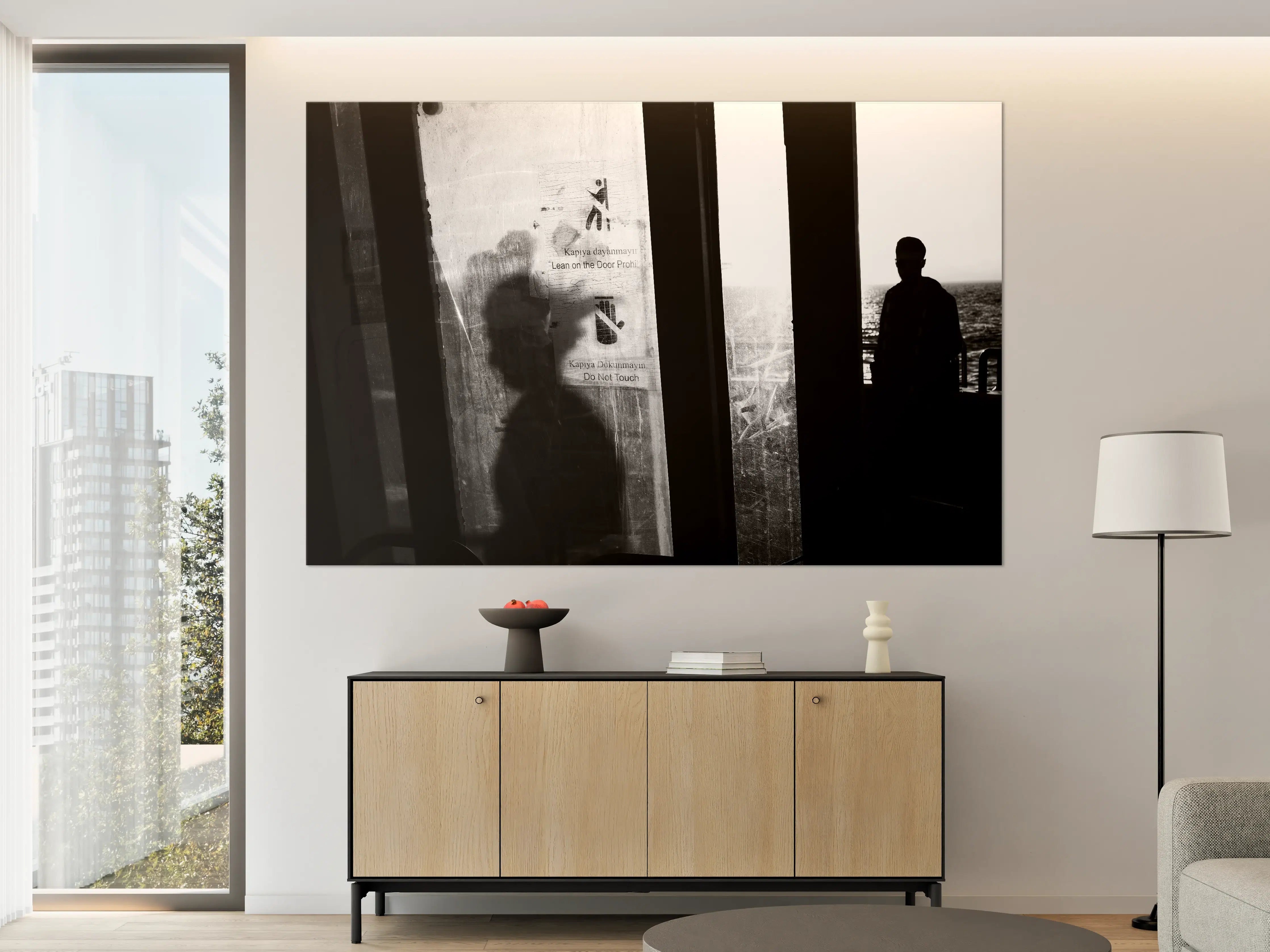 Große Wandbilder - Städtisches Bild mit Silhouetten