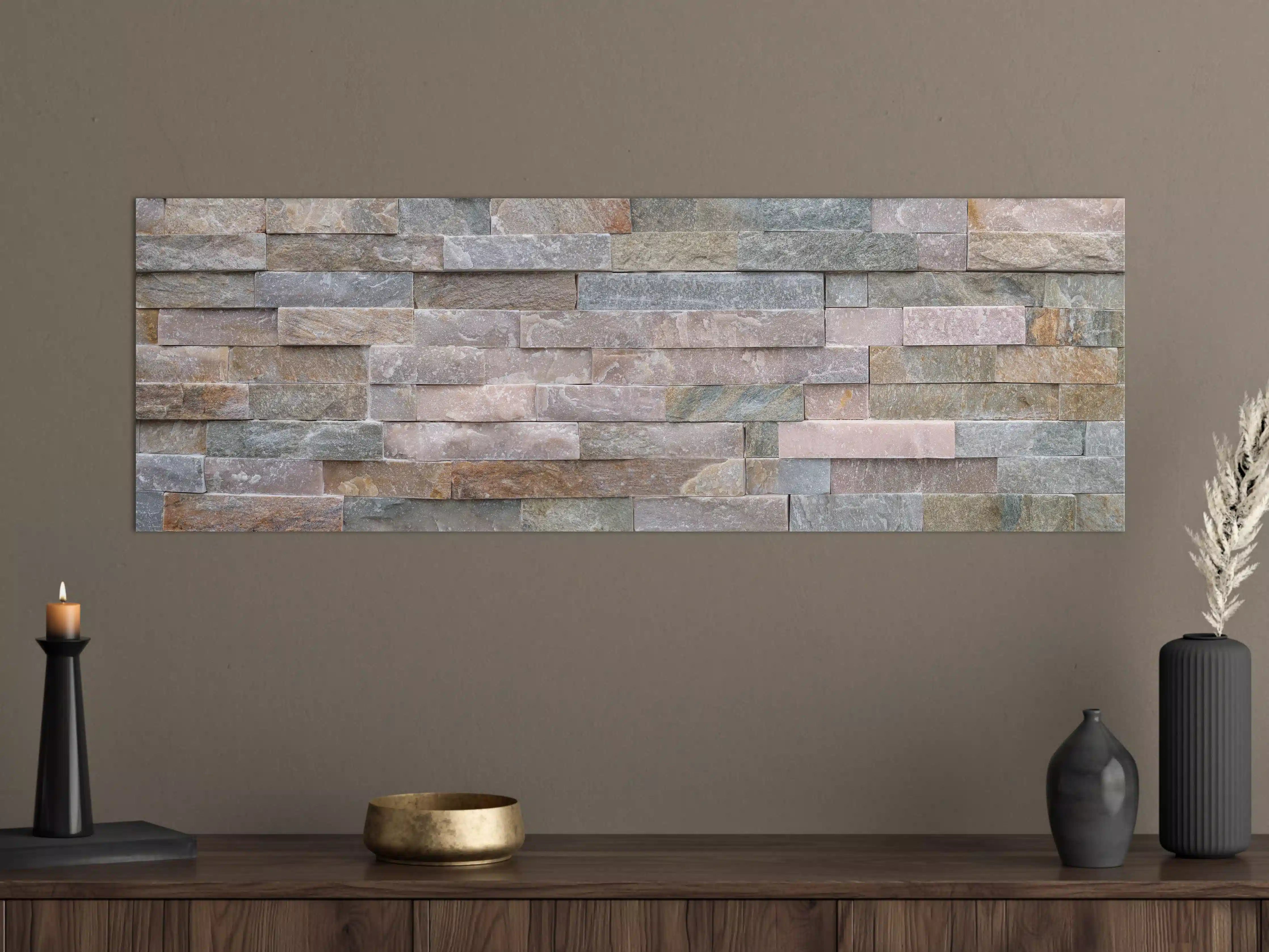 Große Wandbilder - Steinwand aus groben