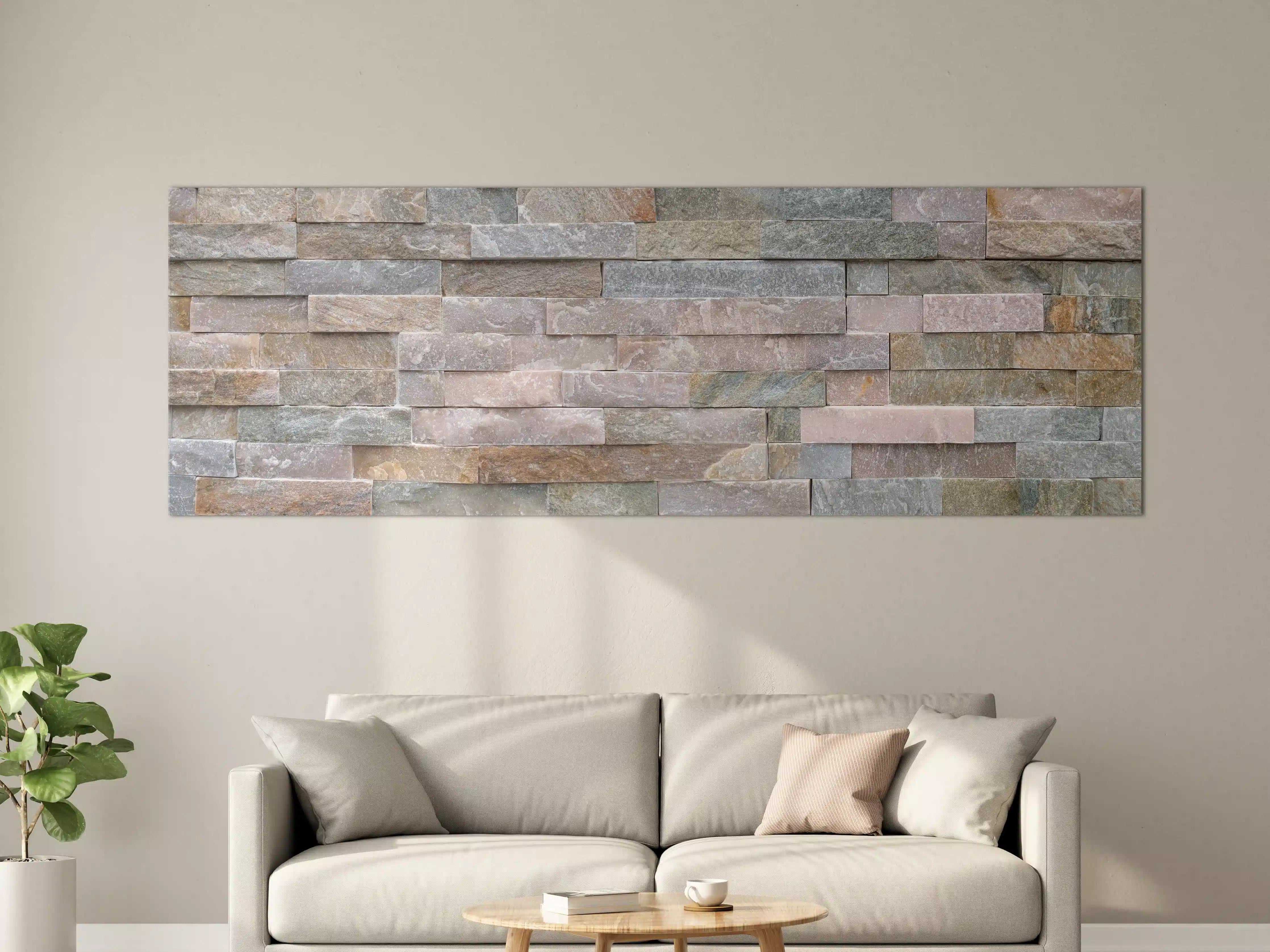 Große Wandbilder - Steinwand aus groben