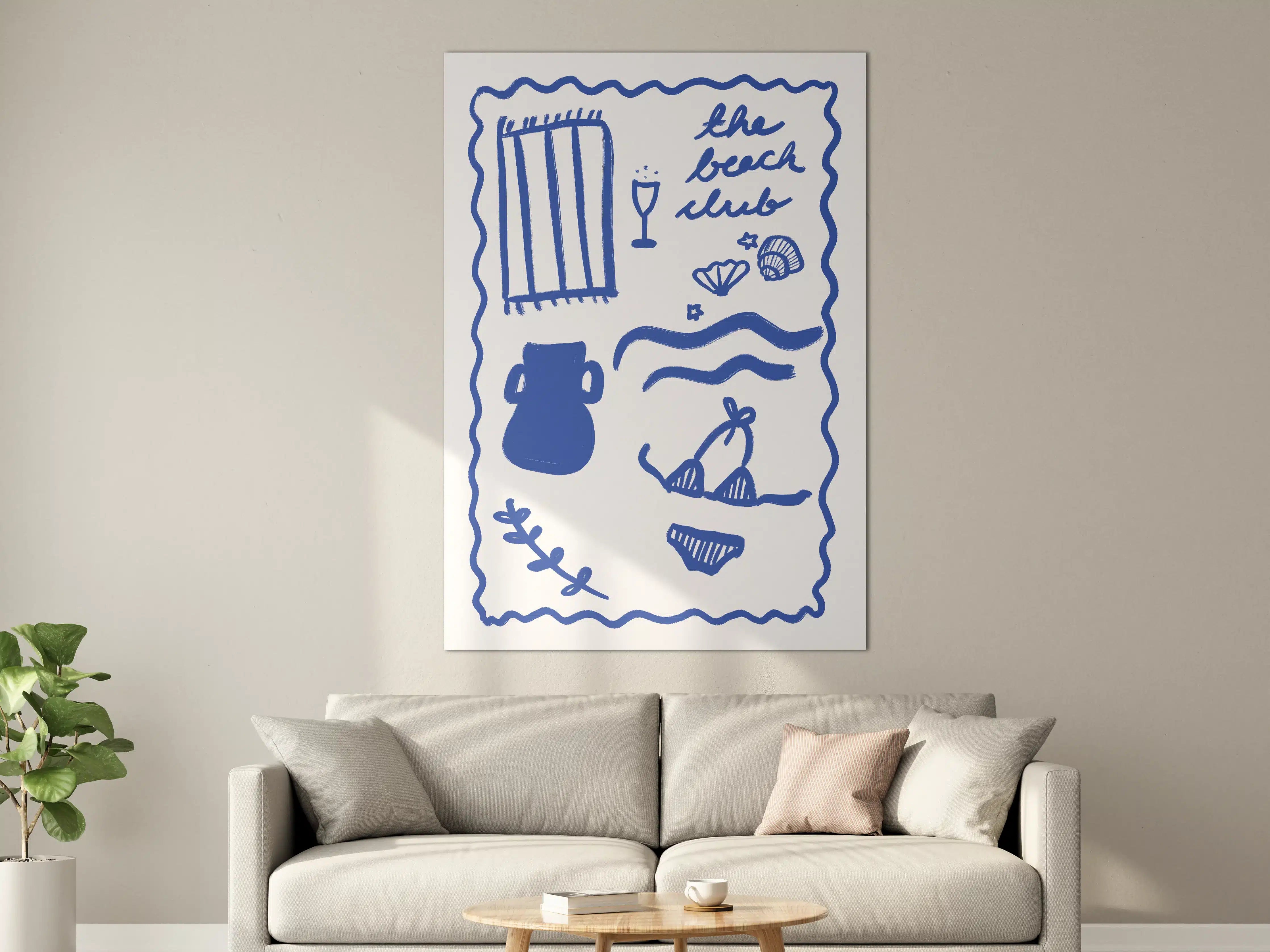 Große Wandbilder - Strand- und Meeresmotive in Blau