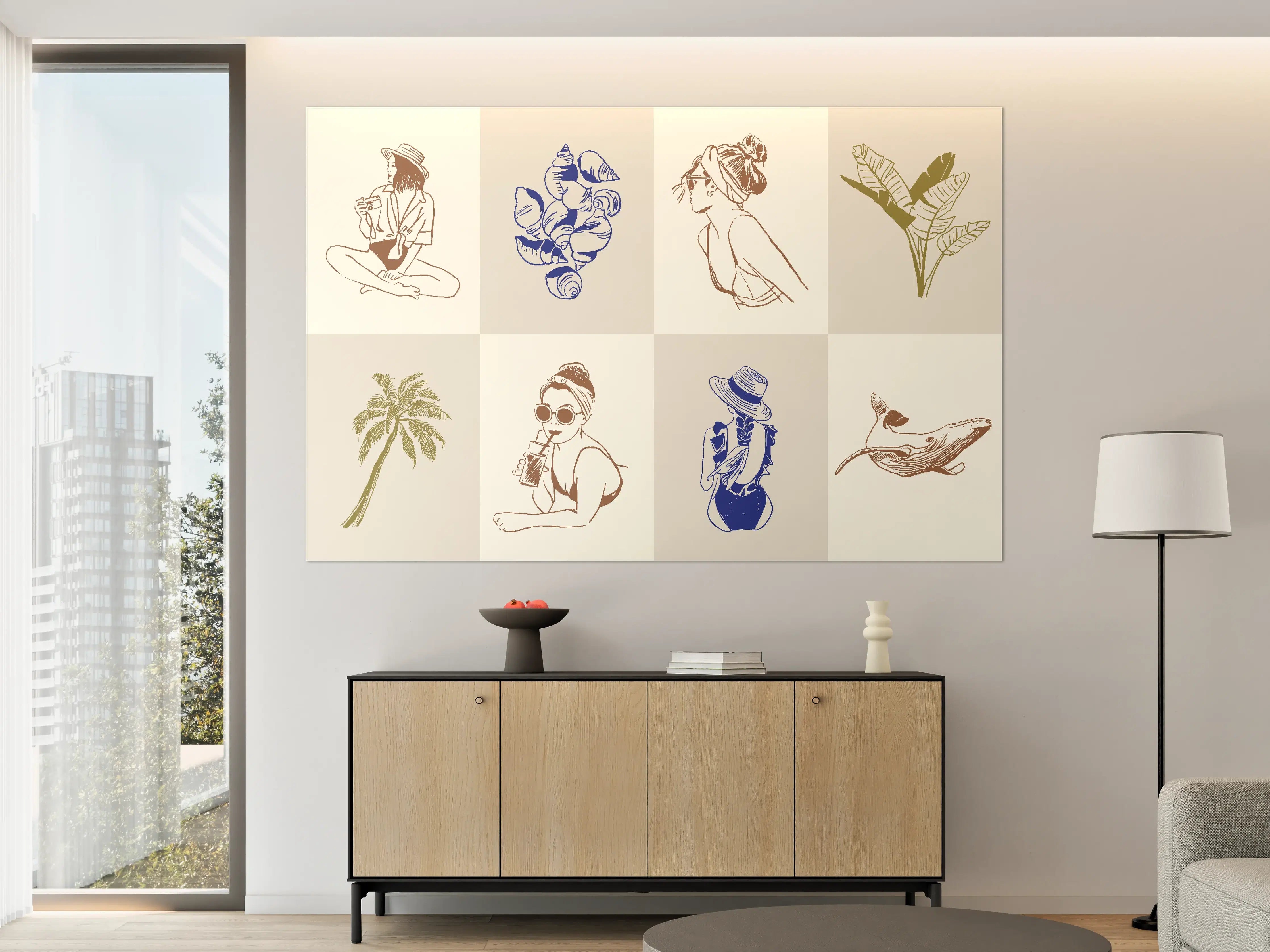 Große Wandbilder - Strand und FerienLifestyle Illustration