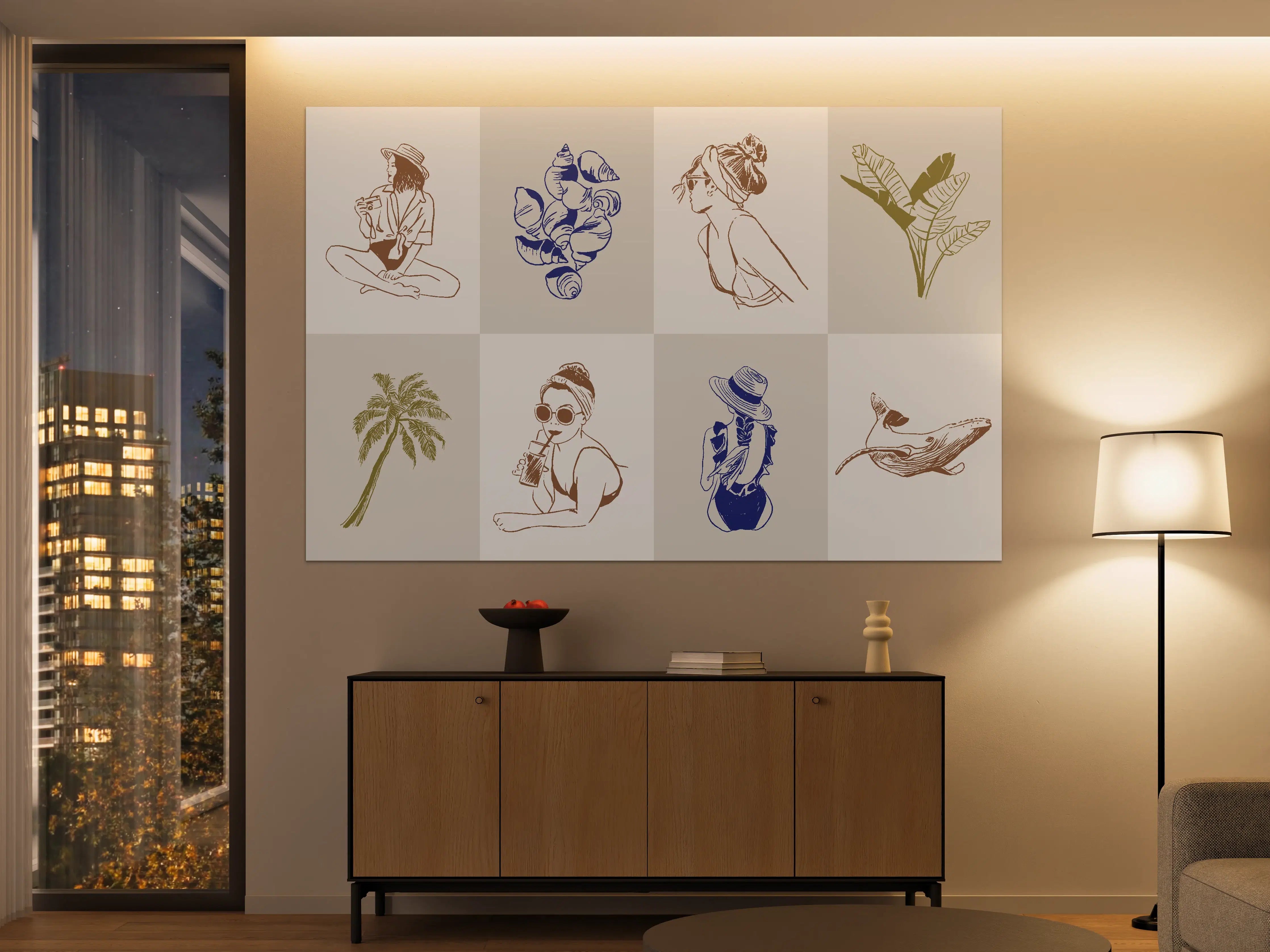 Große Wandbilder - Strand und FerienLifestyle Illustration