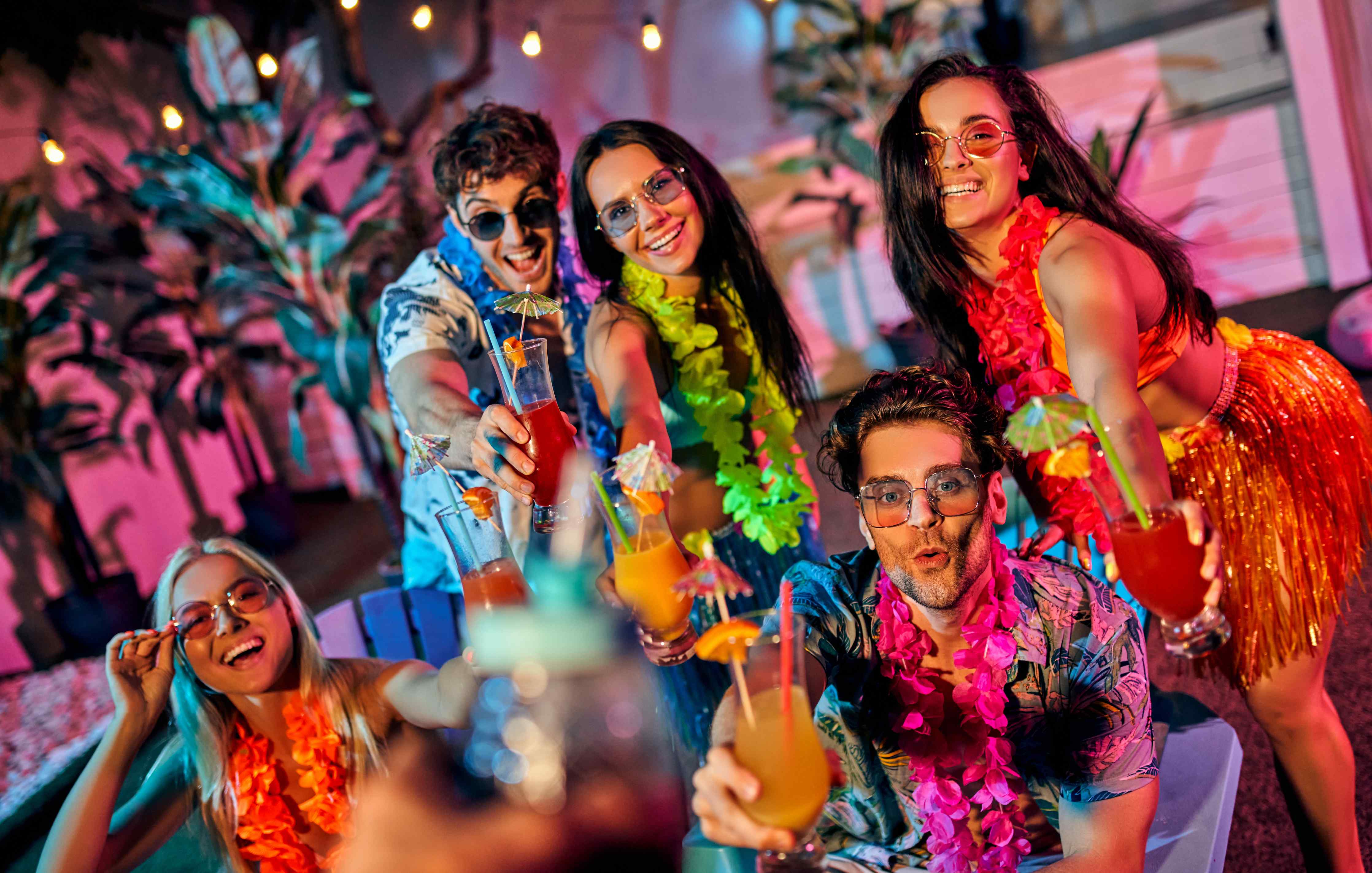 Große Wandbilder-Strandparty mit Freunden