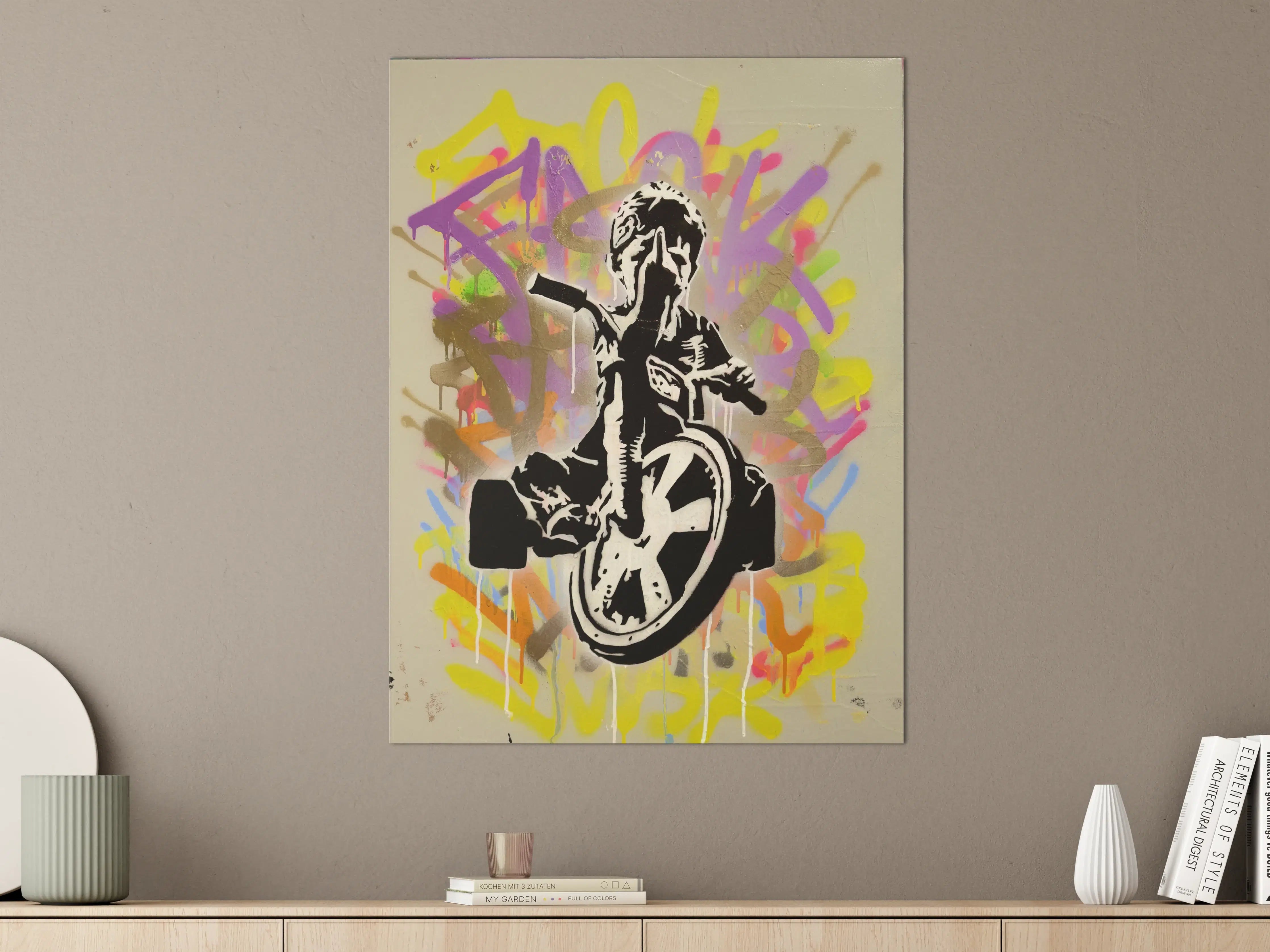 Große Wandbilder - Street Art Kinder mit Skateboard