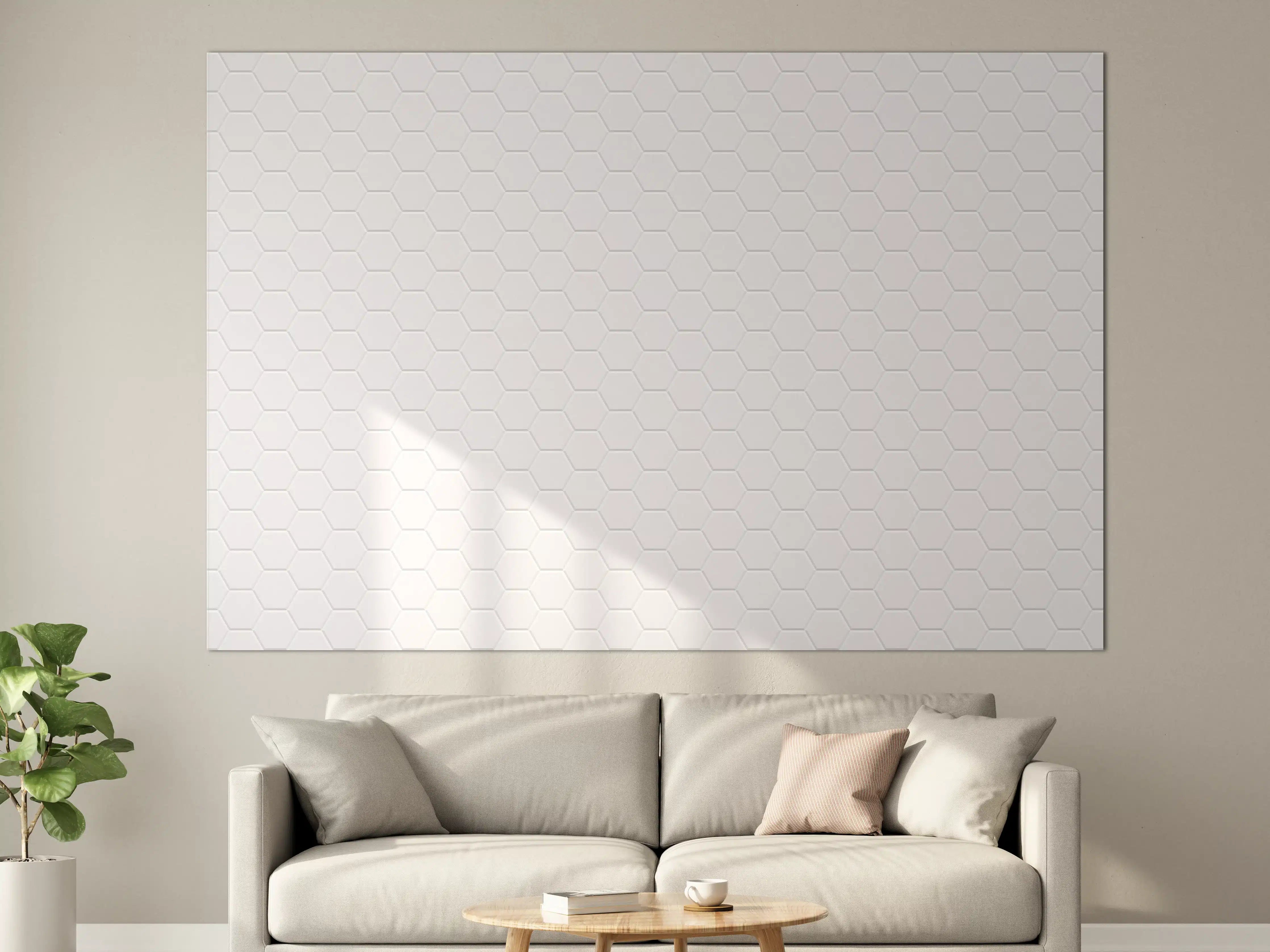 Große Wandbilder - Stylische Weiß-Grau Wandtextur