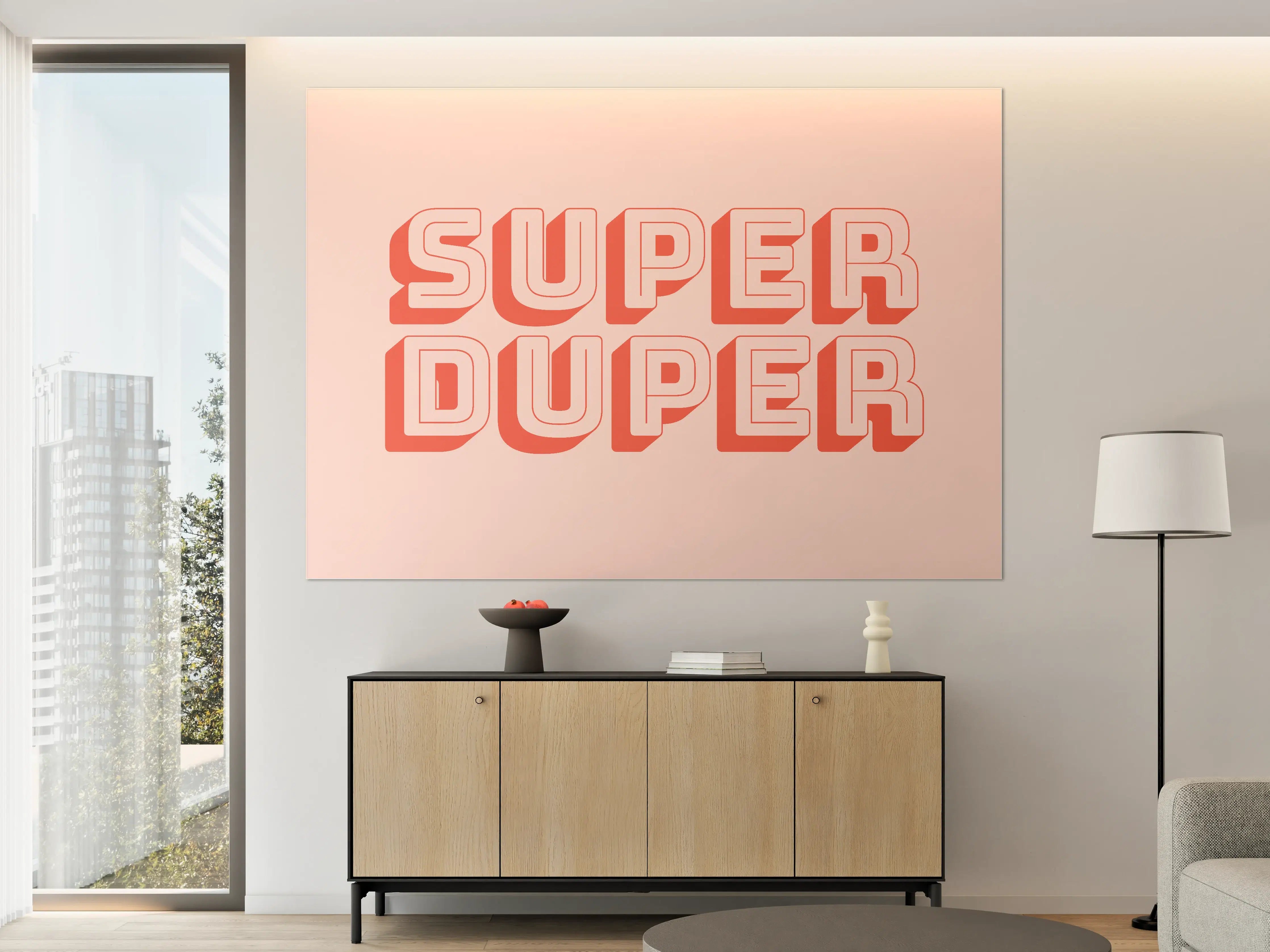 Große Wandbilder - Super Duper Retro Schriftzug
