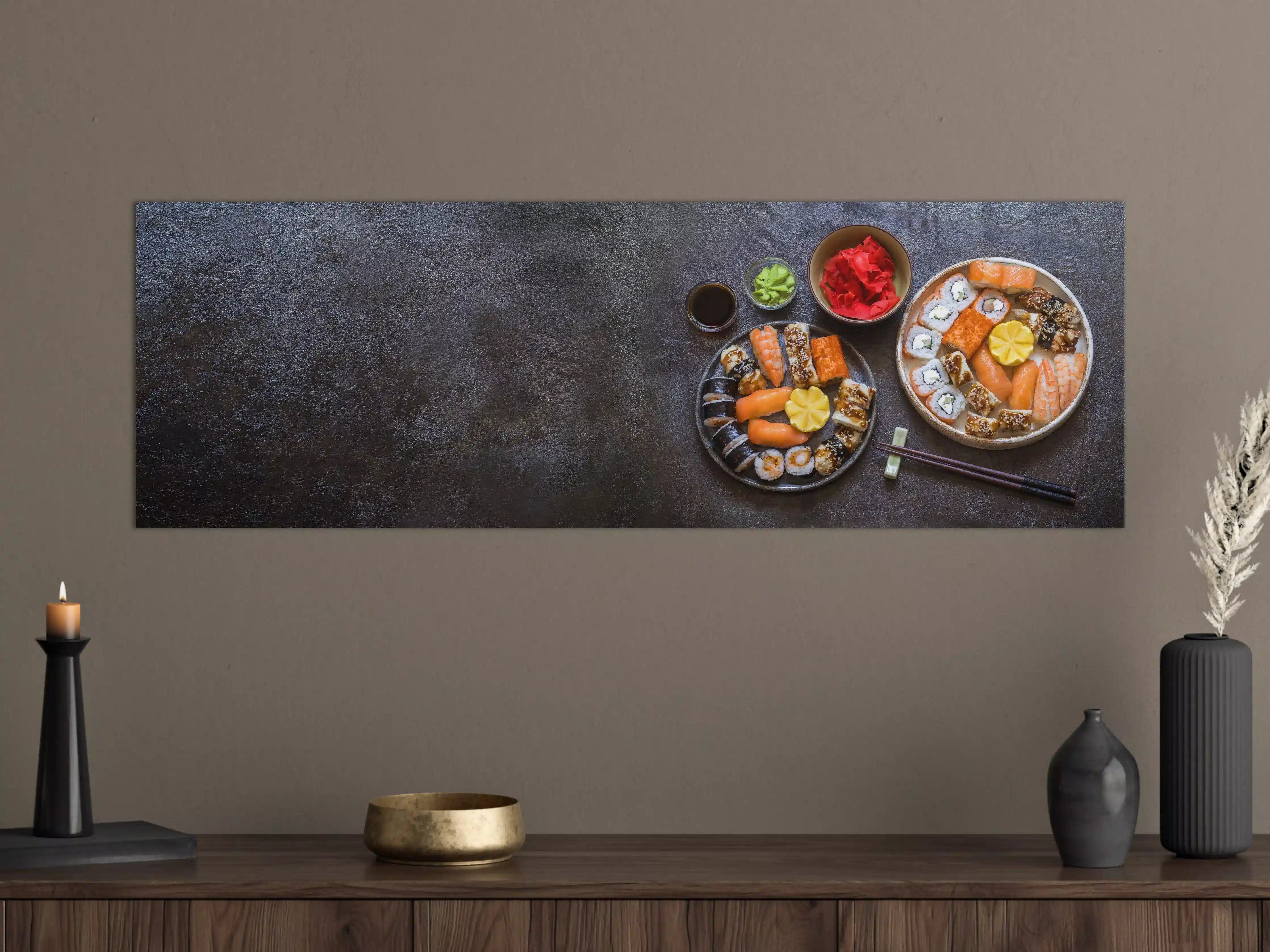 Große Wandbilder - Sushi-Bowl mit Lachs