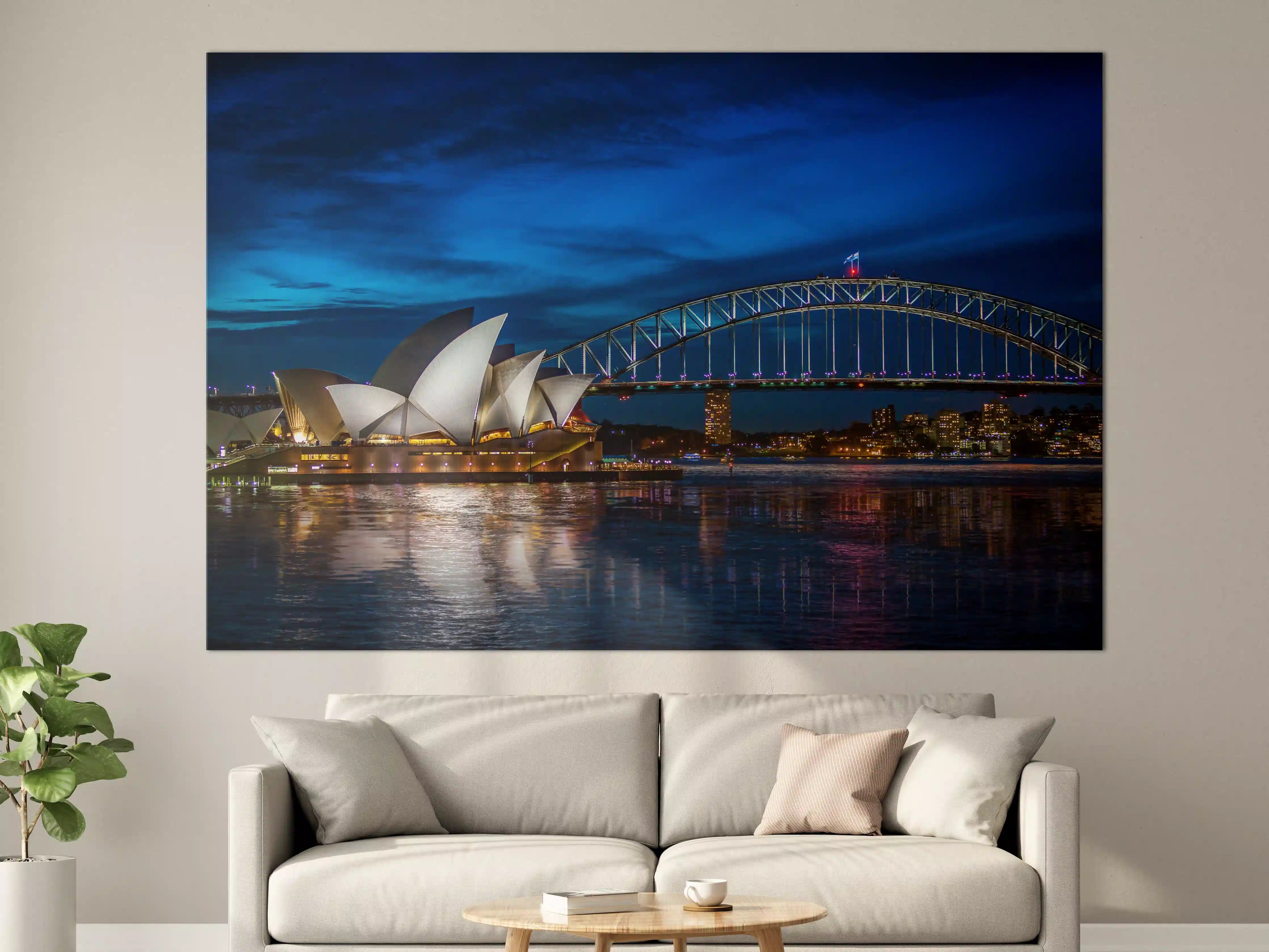 Große Wandbilder - Sydney Harbour Bridge bei Nacht