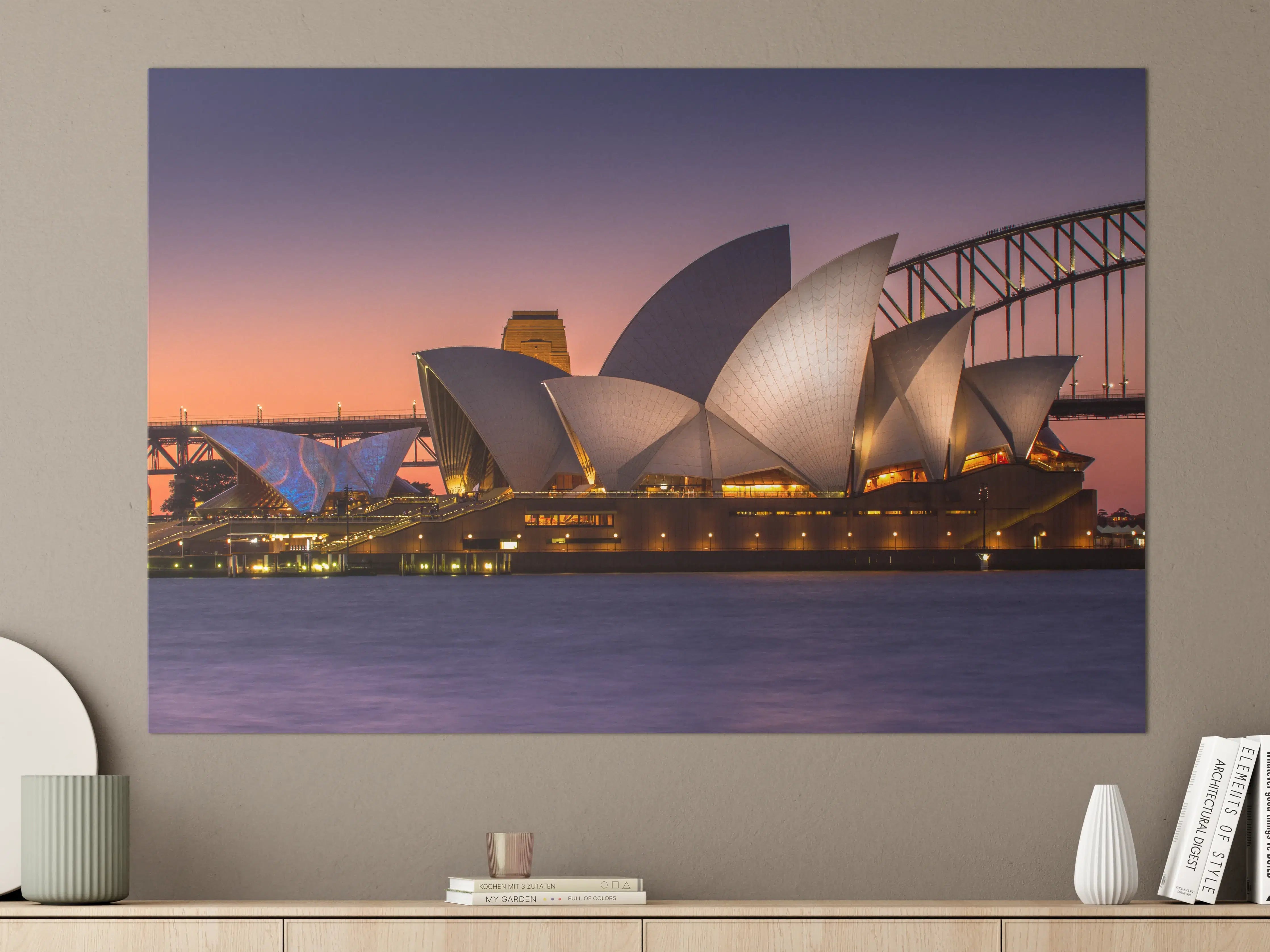 Große Wandbilder - Sydney Opera House bei Sonnenuntergang