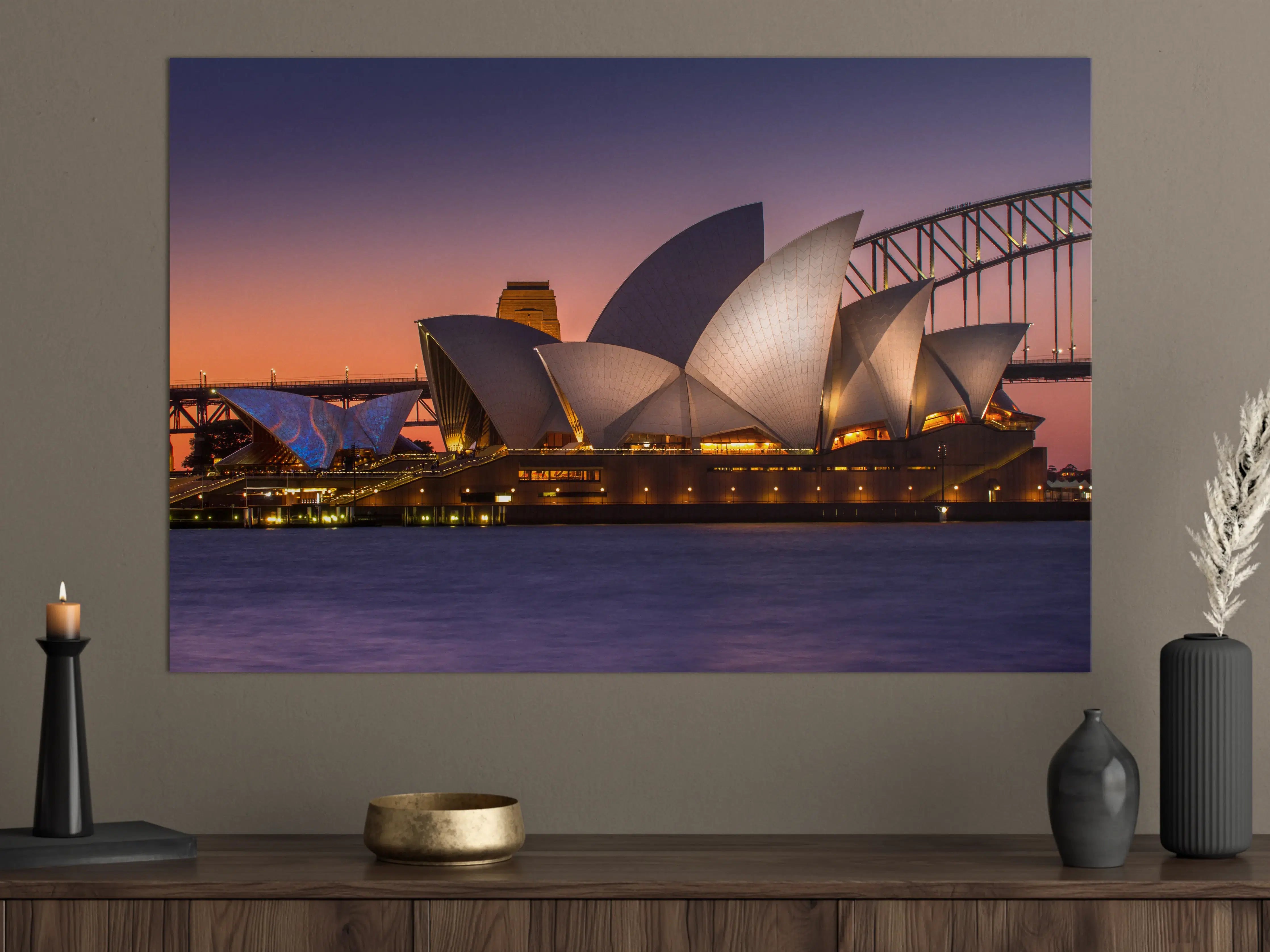Große Wandbilder - Sydney Opera House bei Sonnenuntergang