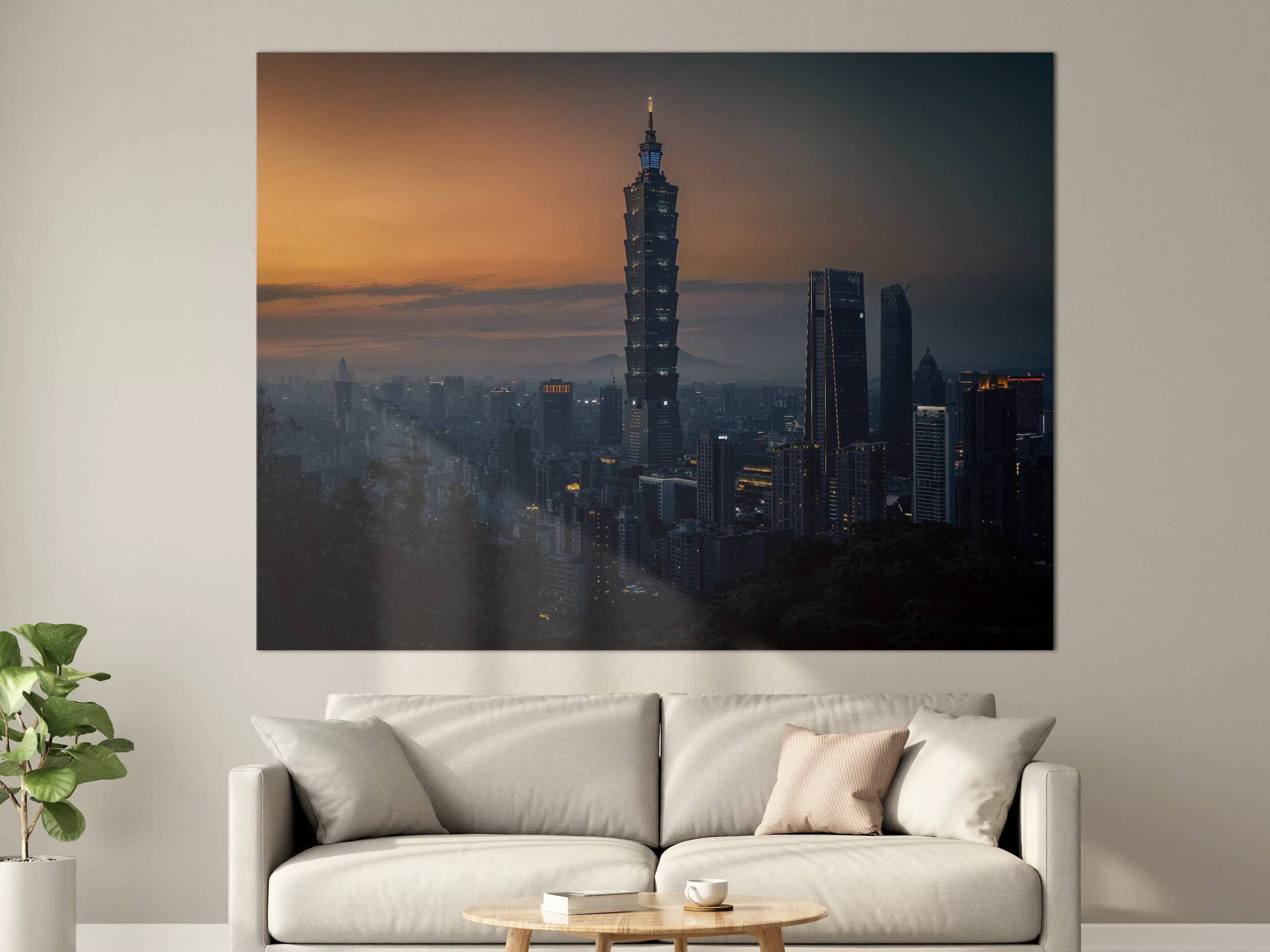 Große Wandbilder - Taipei 101 bei Sonnenuntergang