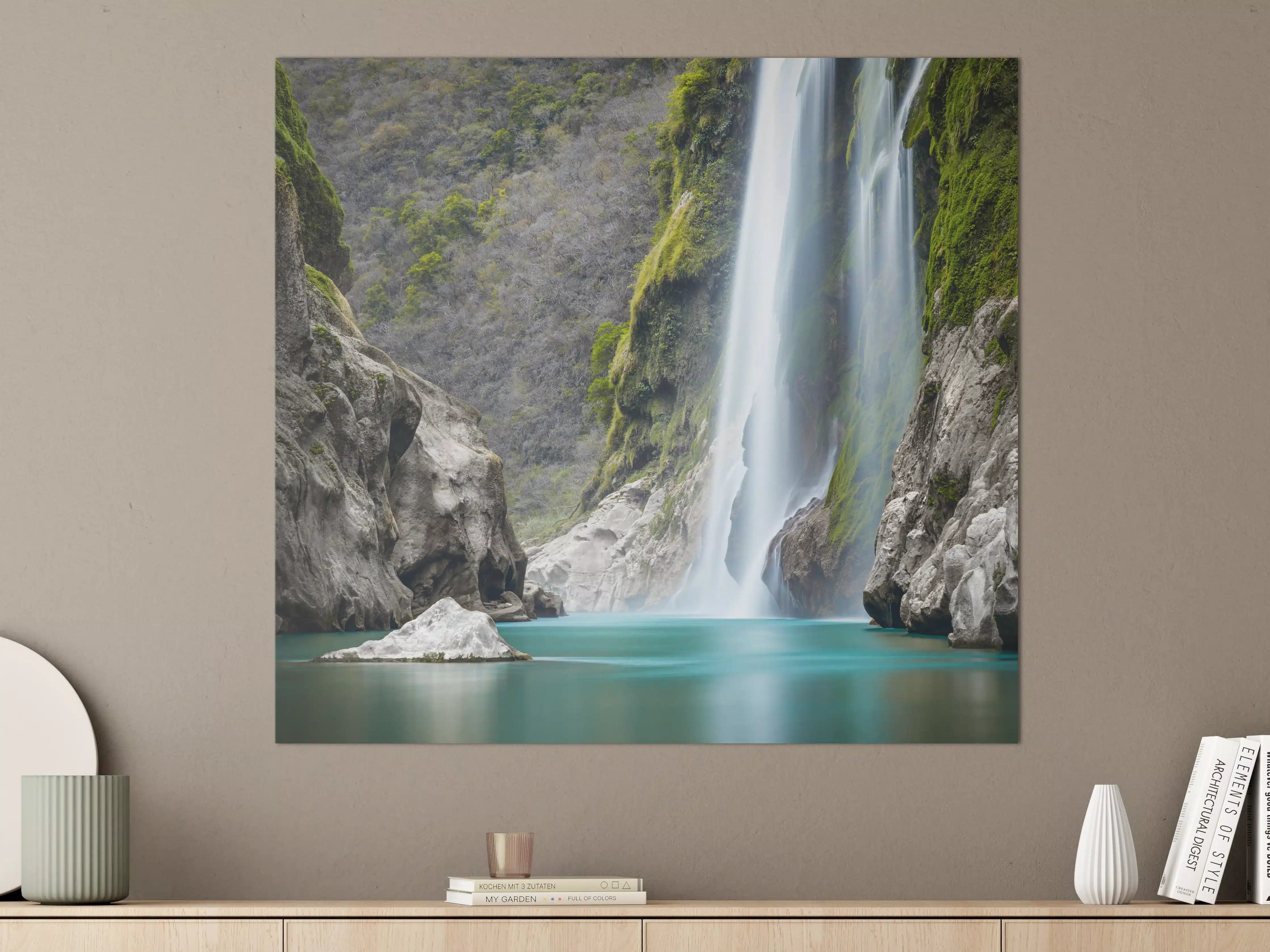 Große Wandbilder - Tamul-Wasserfall am Fluss Tampaon