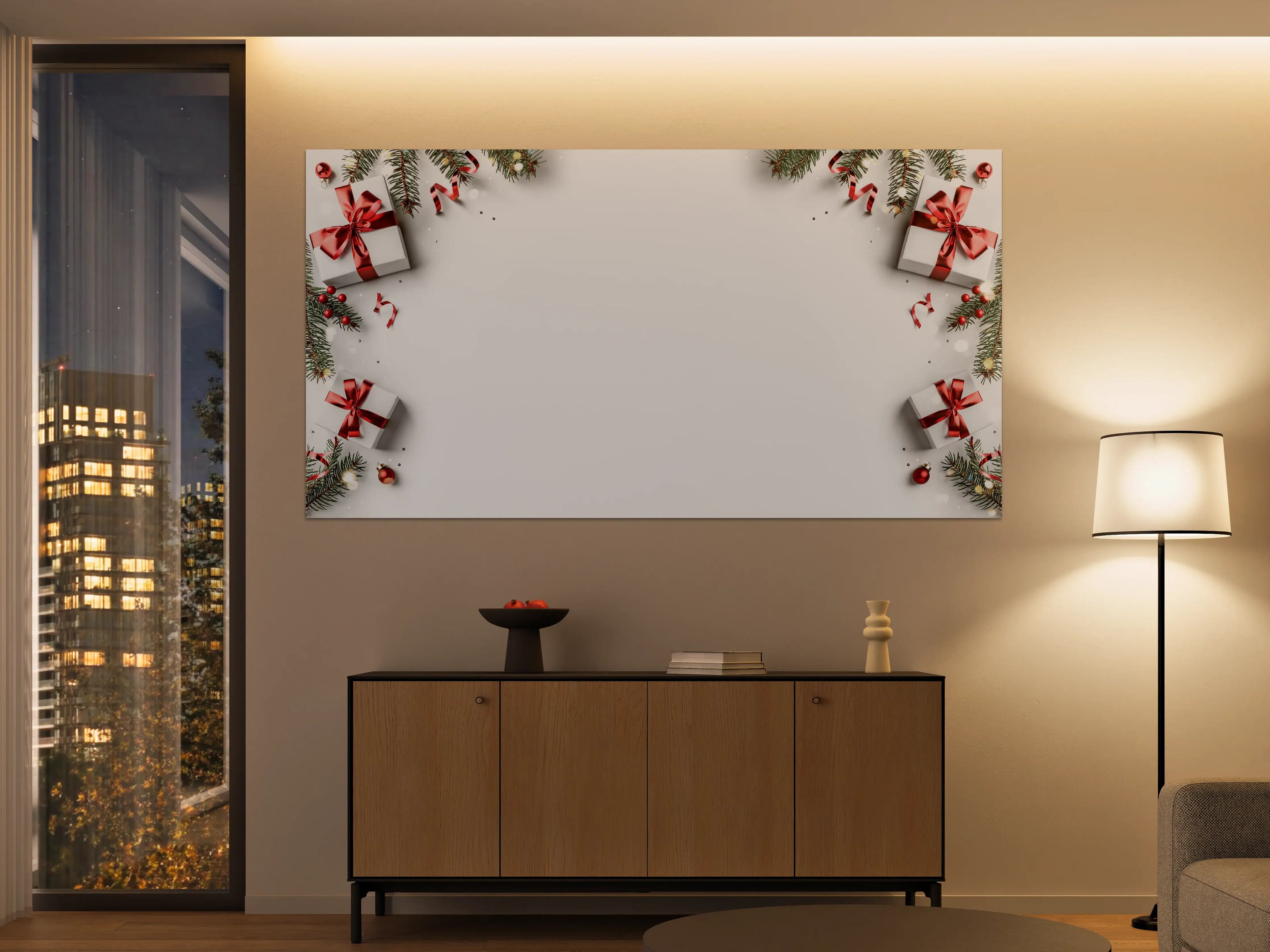 Große Wandbilder - Tannenzweige als Rahmen
