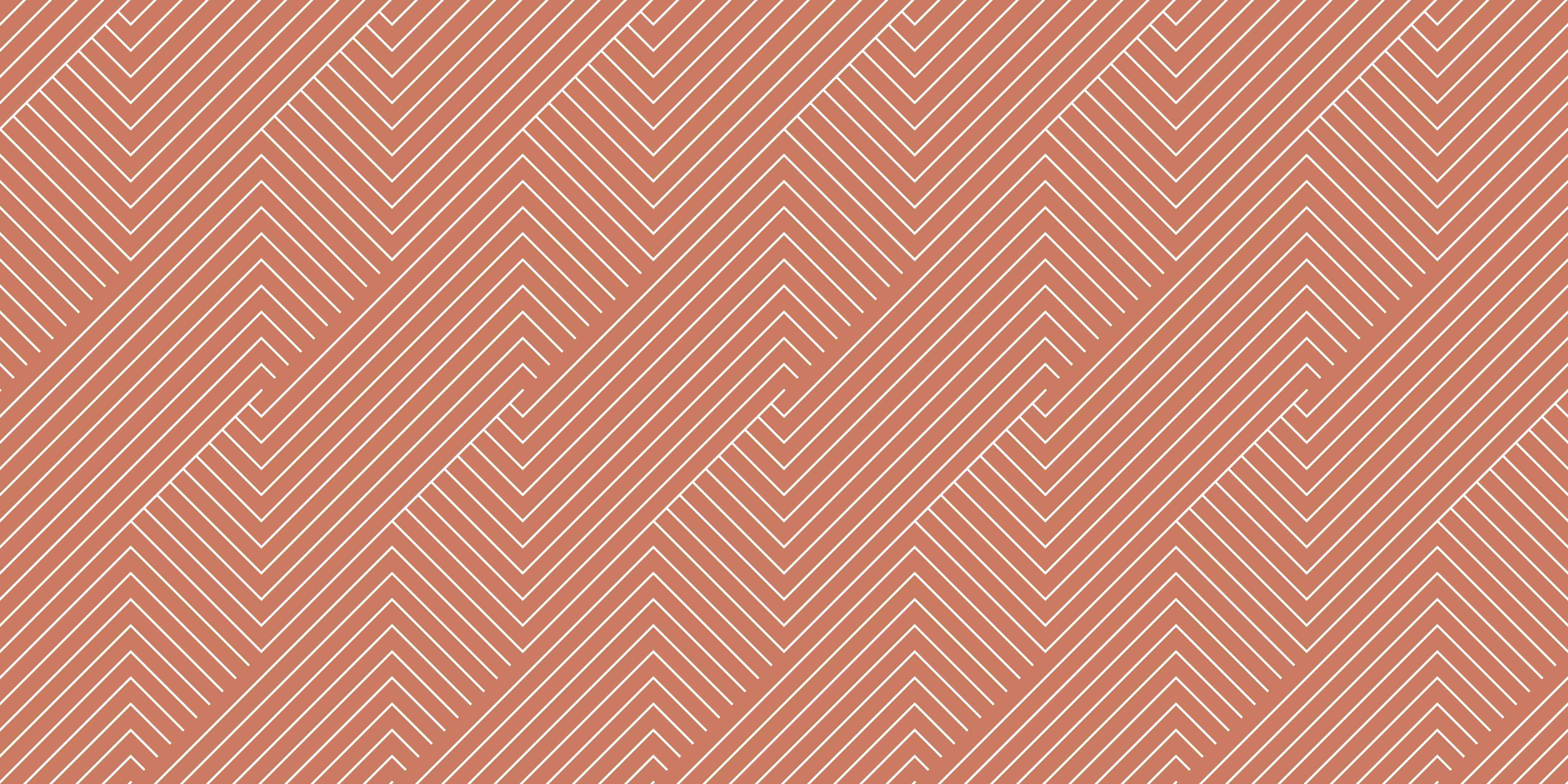 Große Wandbilder-Terra Cotta Linienmuster