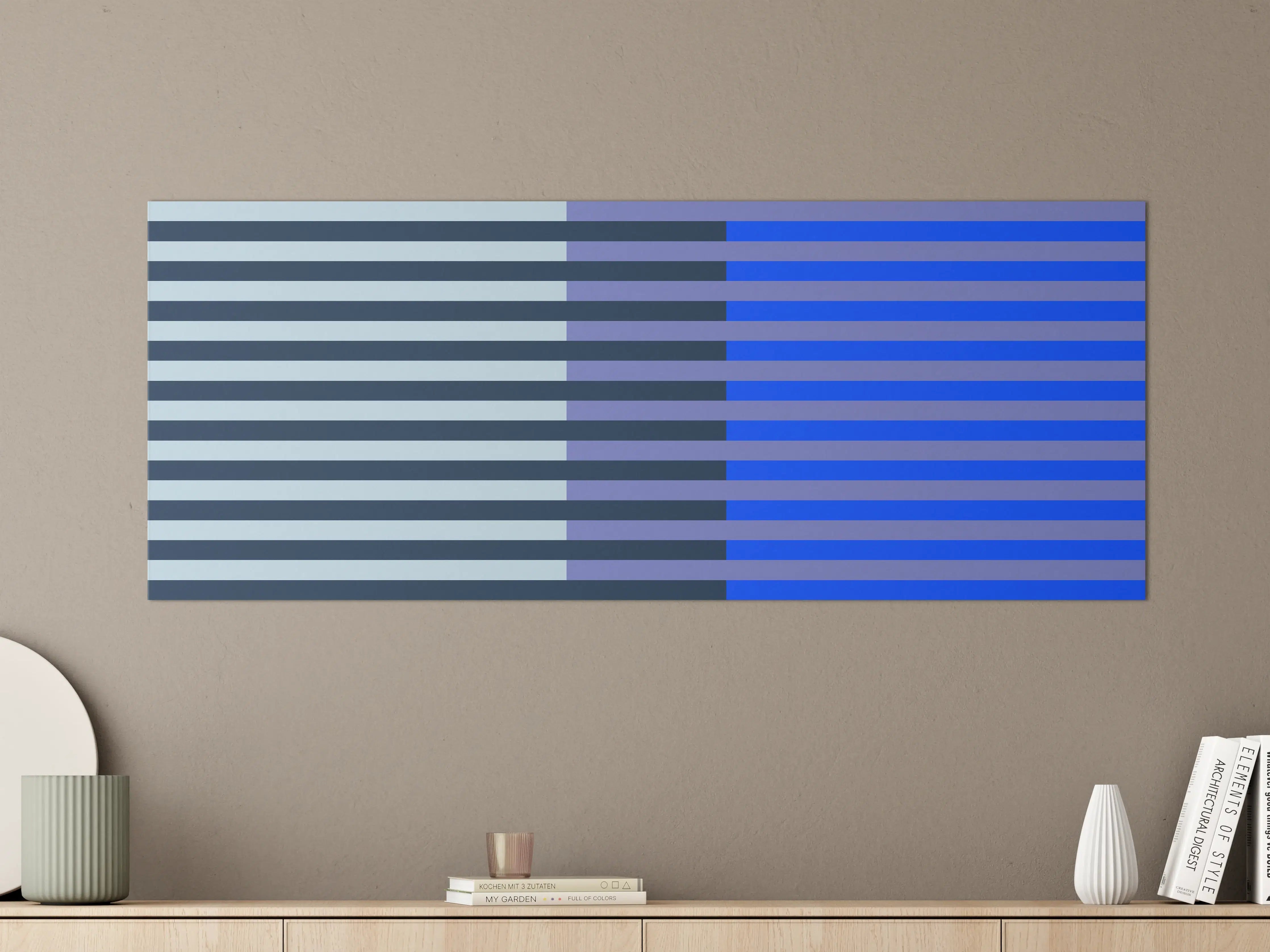 Große Wandbilder - The Blues - Multy Stripes - Blueberry