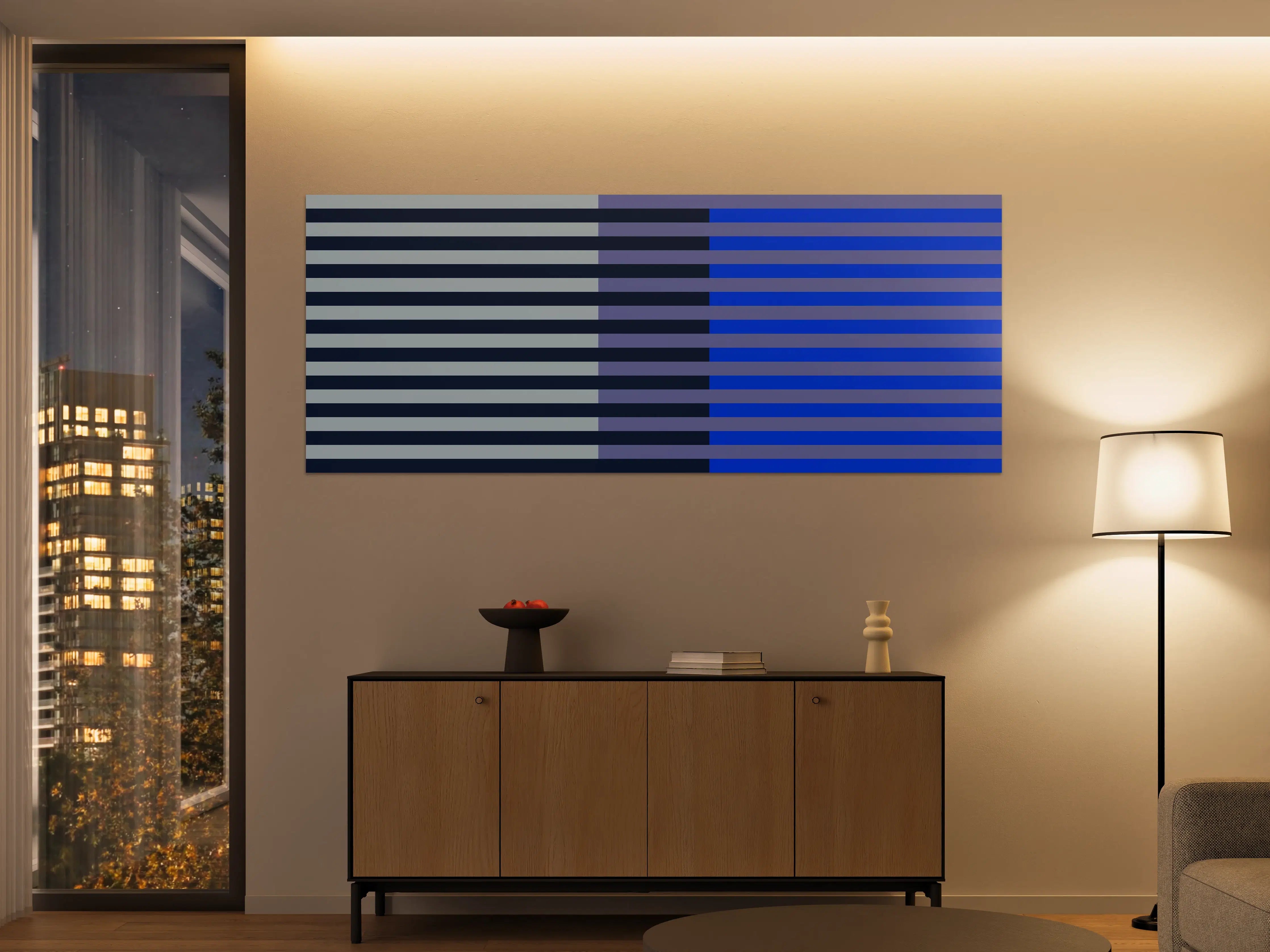 Große Wandbilder - The Blues - Multy Stripes - Blueberry