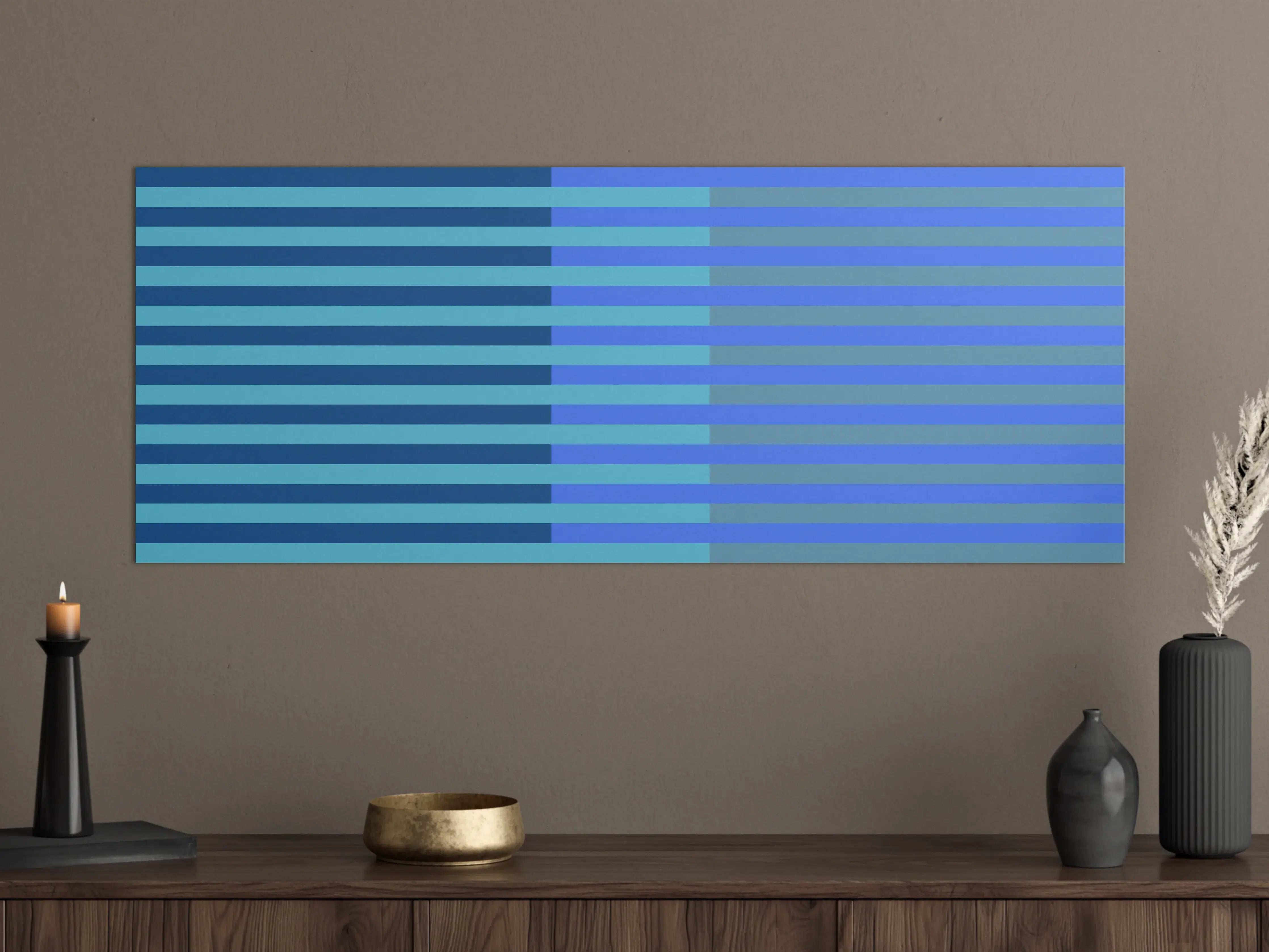 Große Wandbilder - The Blues - Multy Stripes - Cornflower