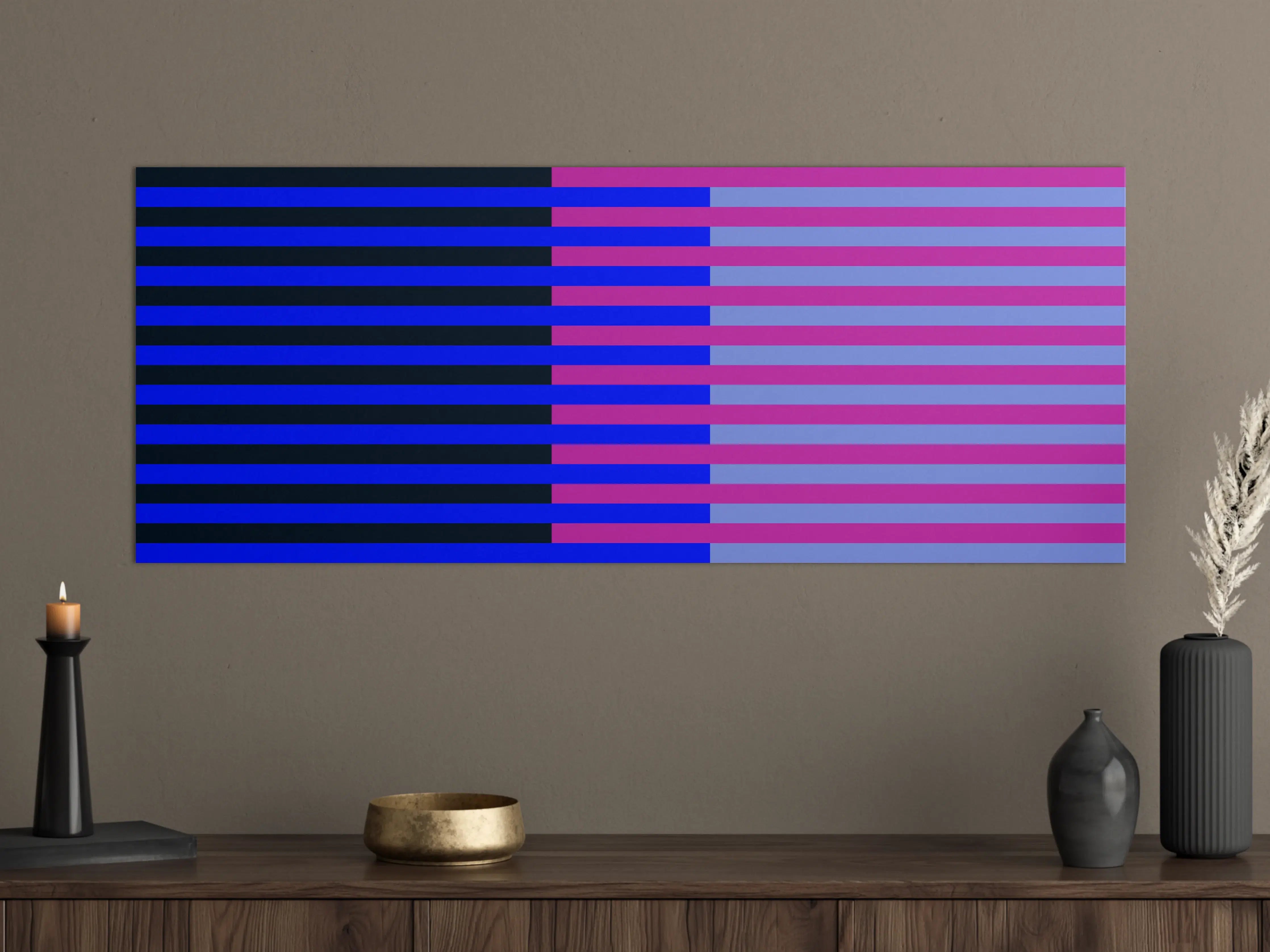 Große Wandbilder - The Neons - Multy Stripes - Luna