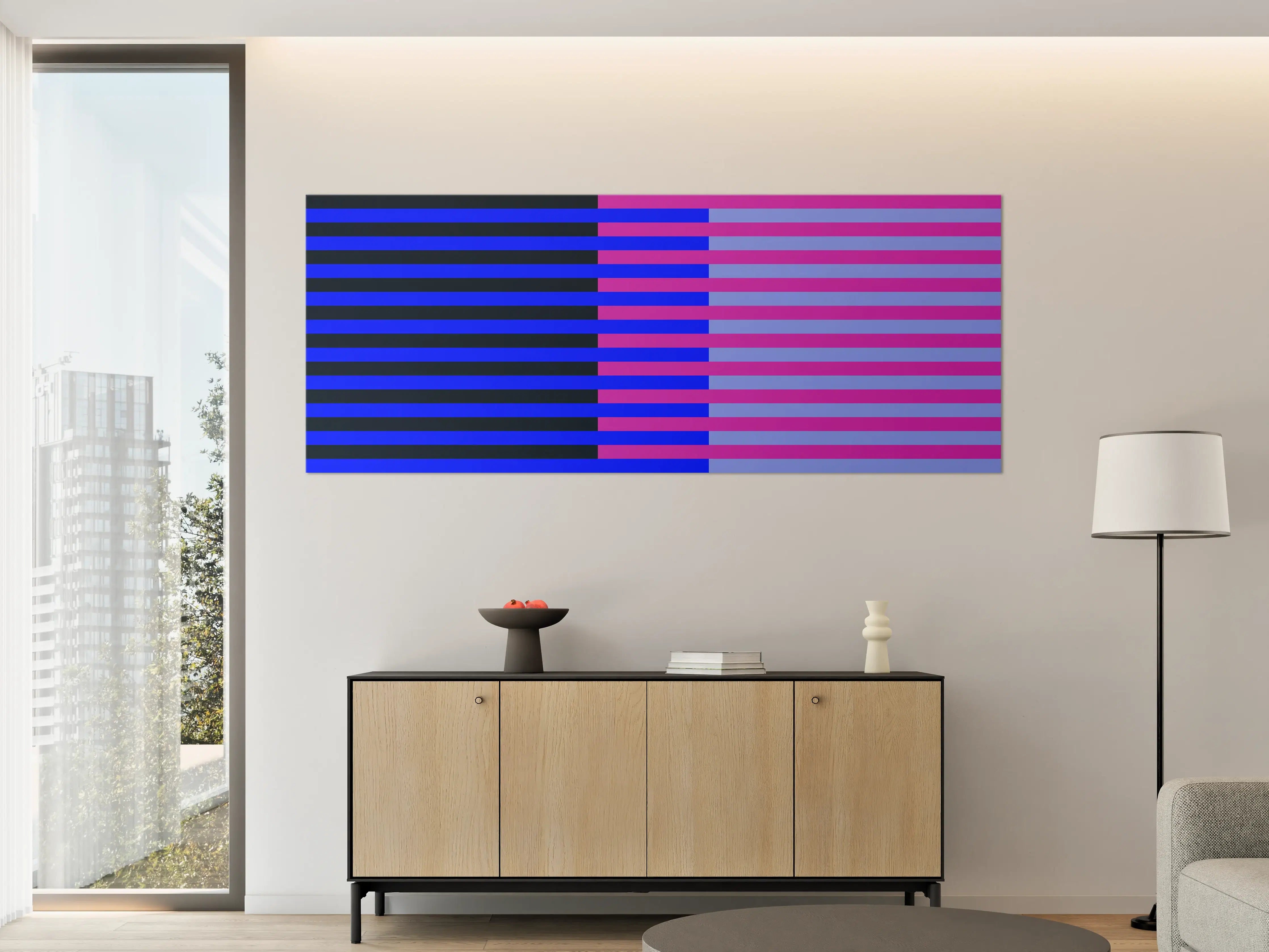 Große Wandbilder - The Neons - Multy Stripes - Luna