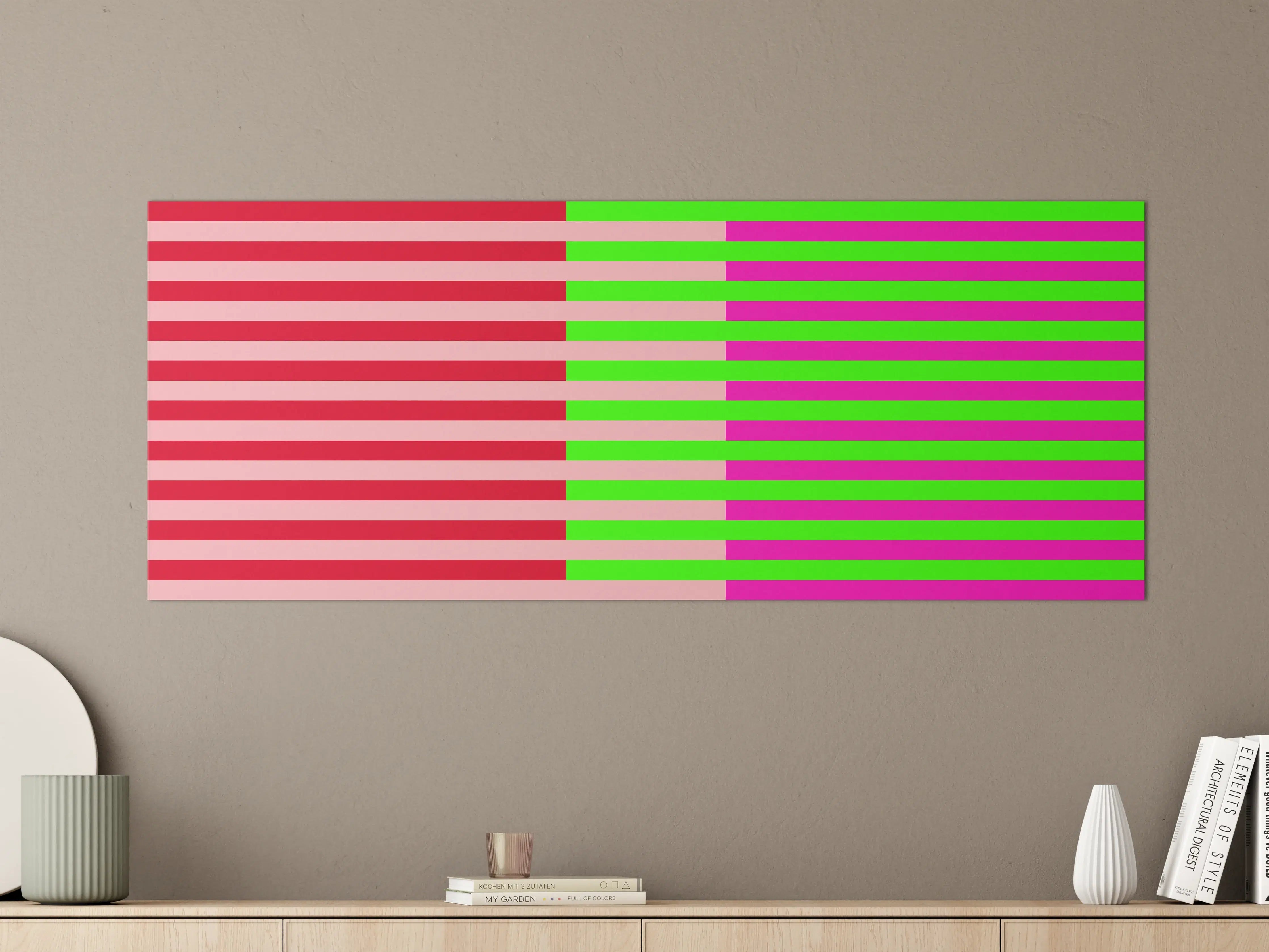 Große Wandbilder - The Neons - Multy Stripes - Nox