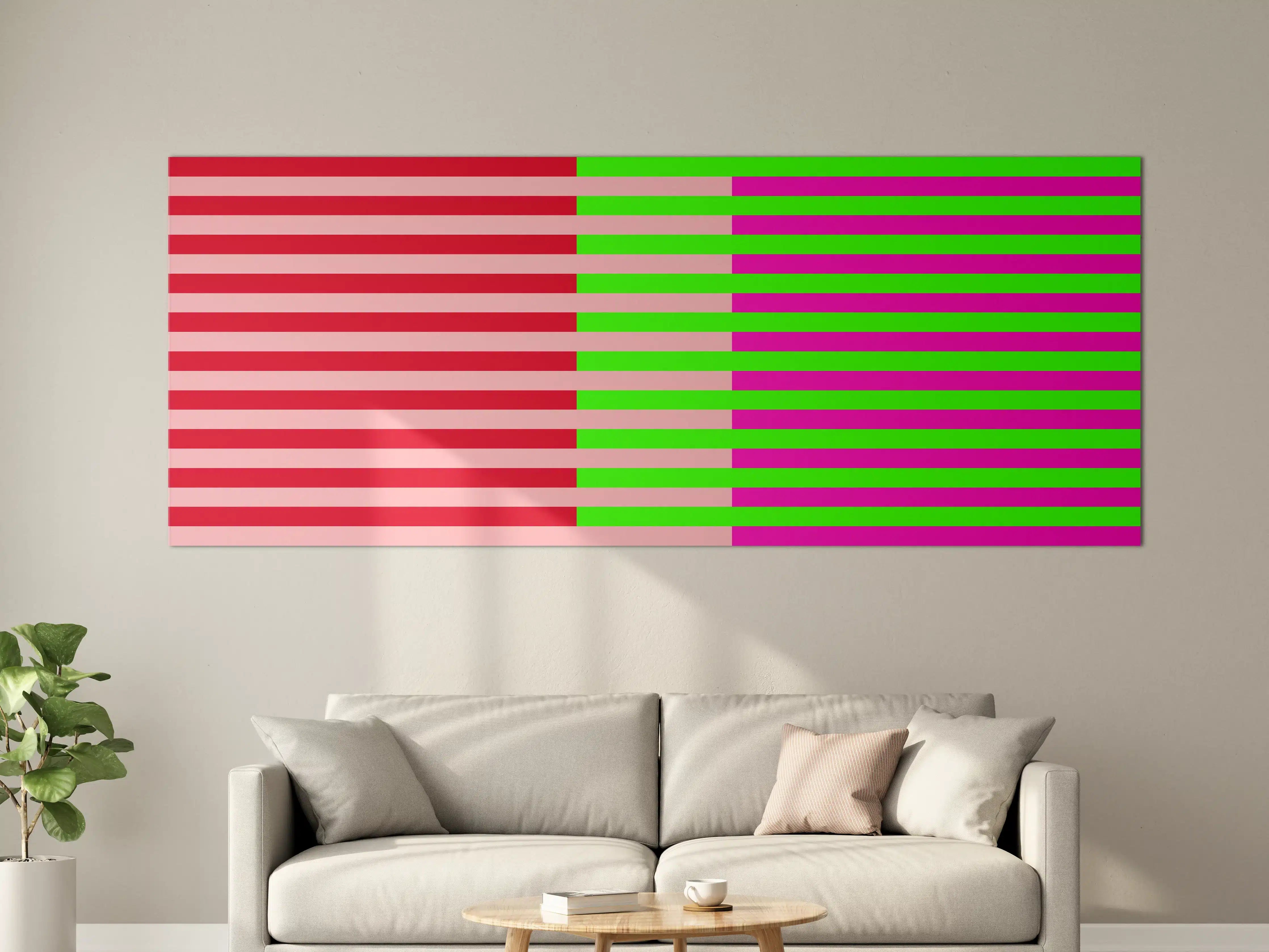Große Wandbilder - The Neons - Multy Stripes - Nox