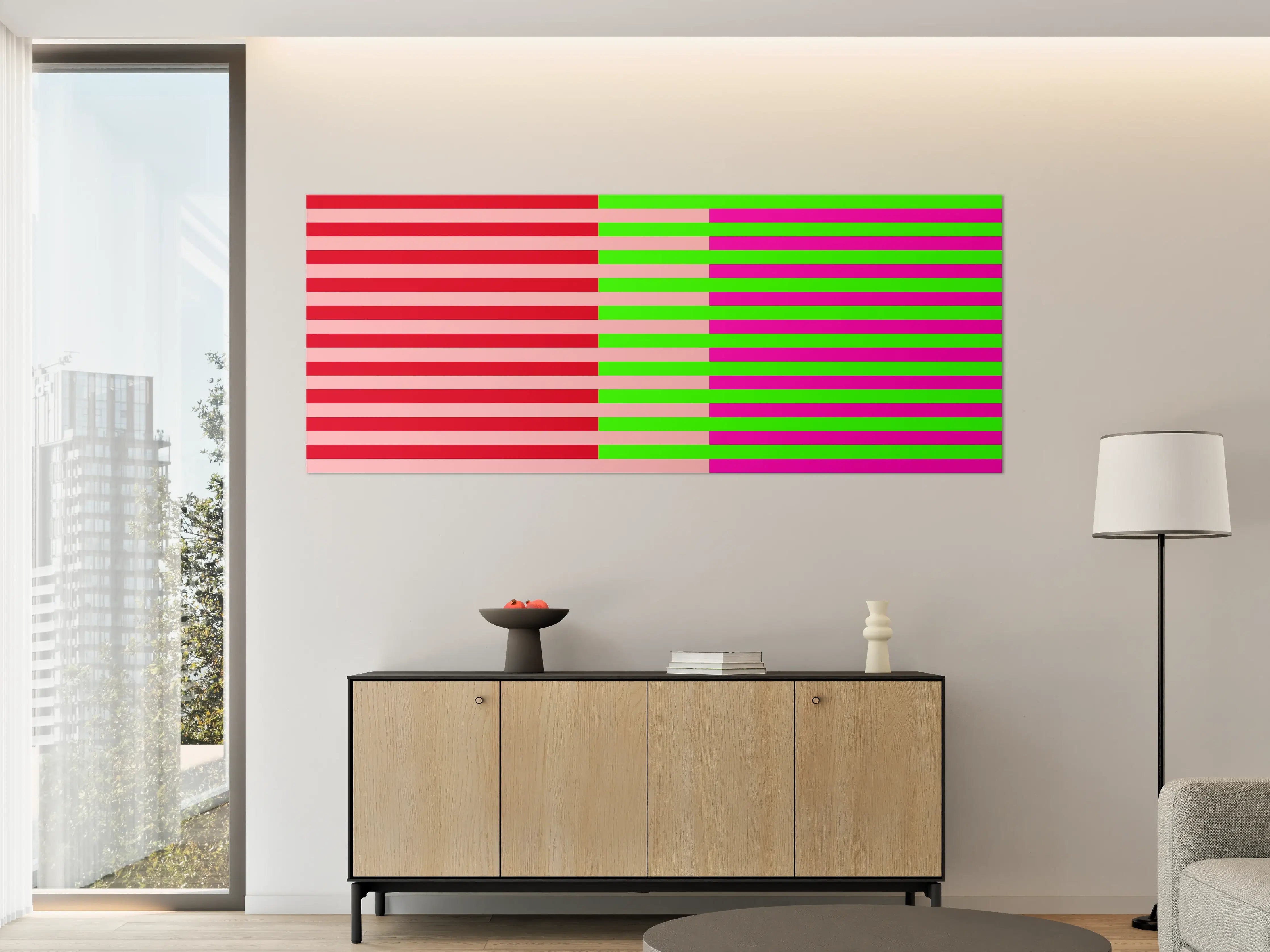 Große Wandbilder - The Neons - Multy Stripes - Nox