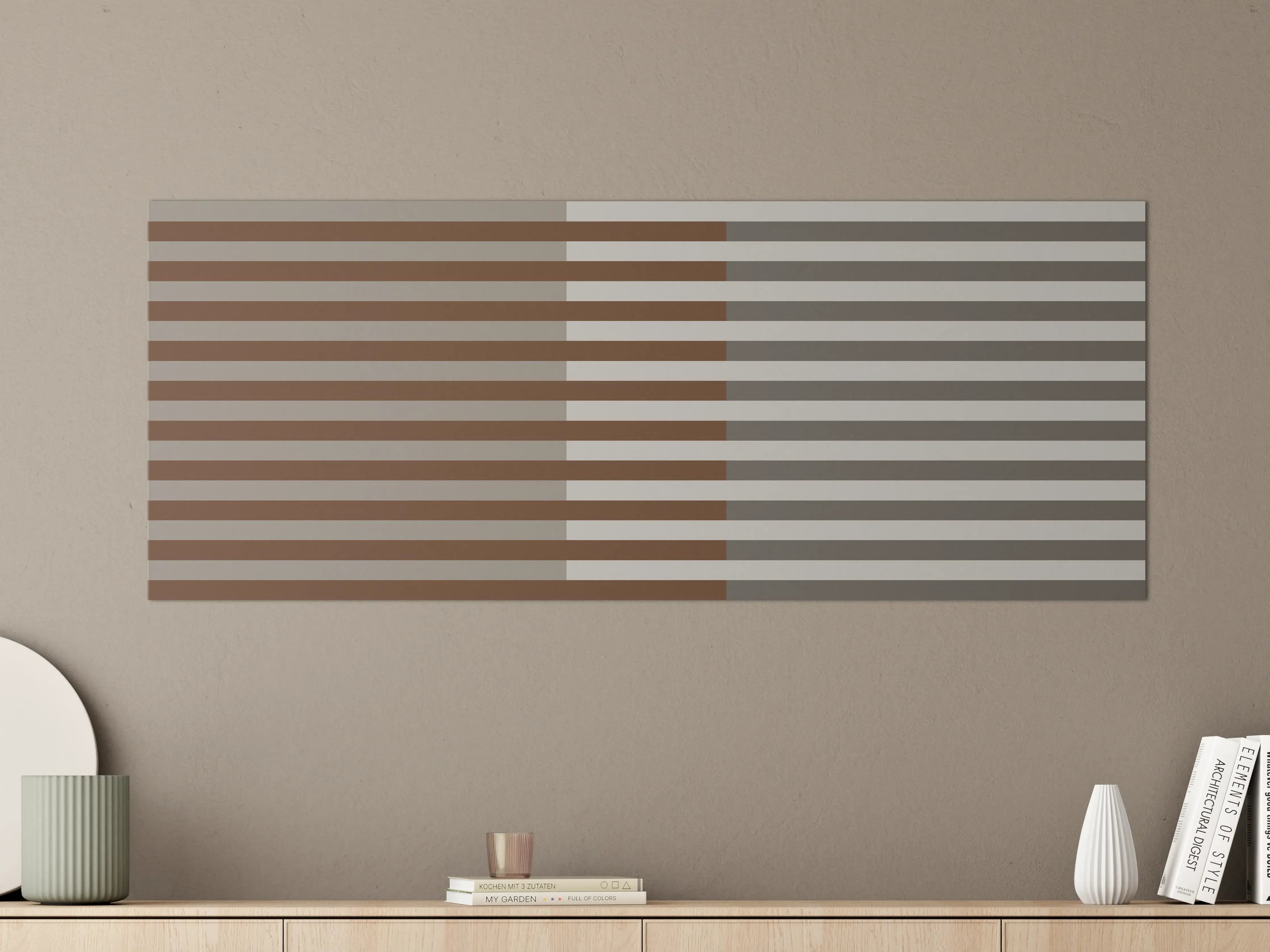 Große Wandbilder - The Nudes - Multy Stripes - Ash