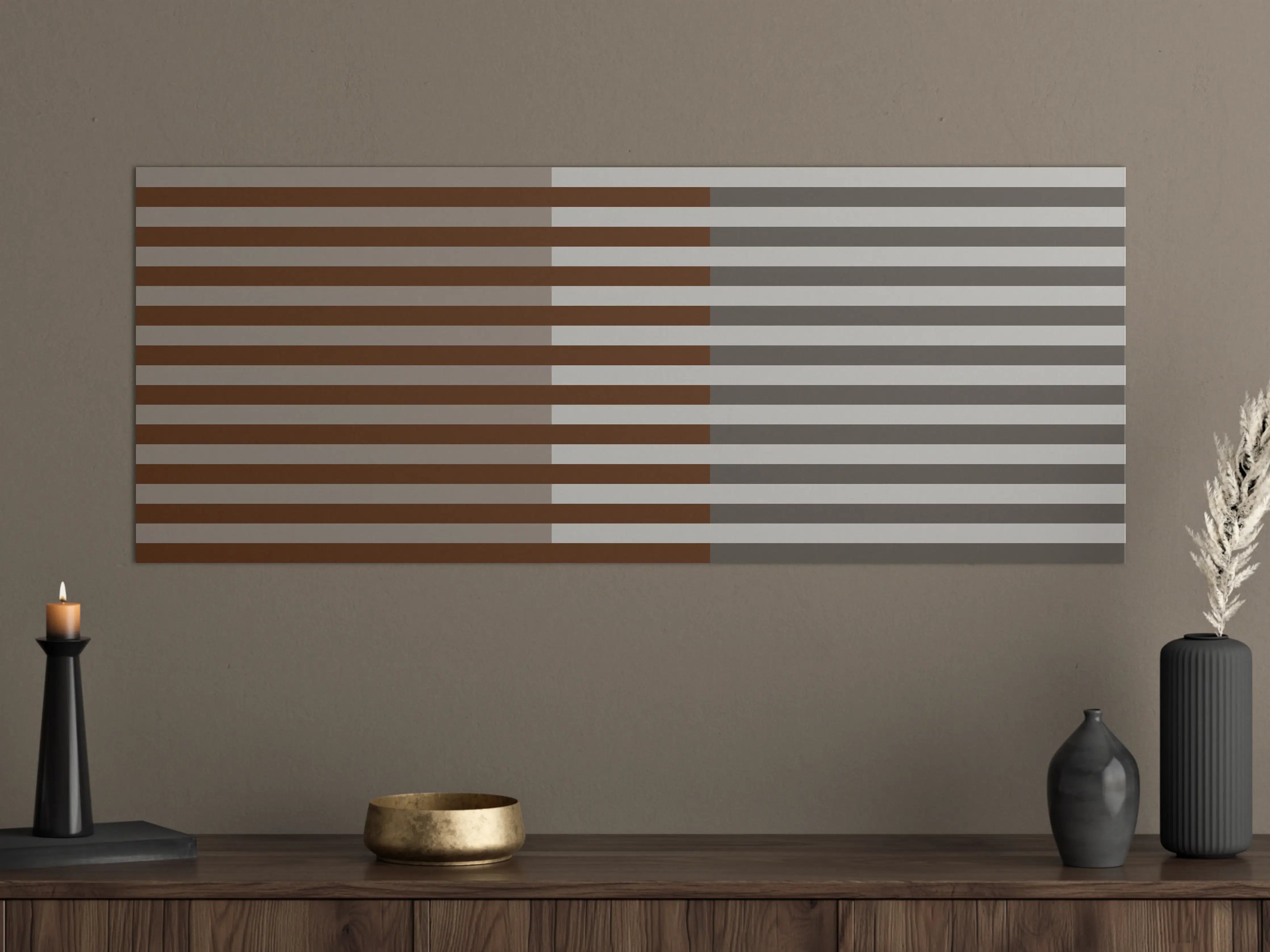 Große Wandbilder - The Nudes - Multy Stripes - Ash