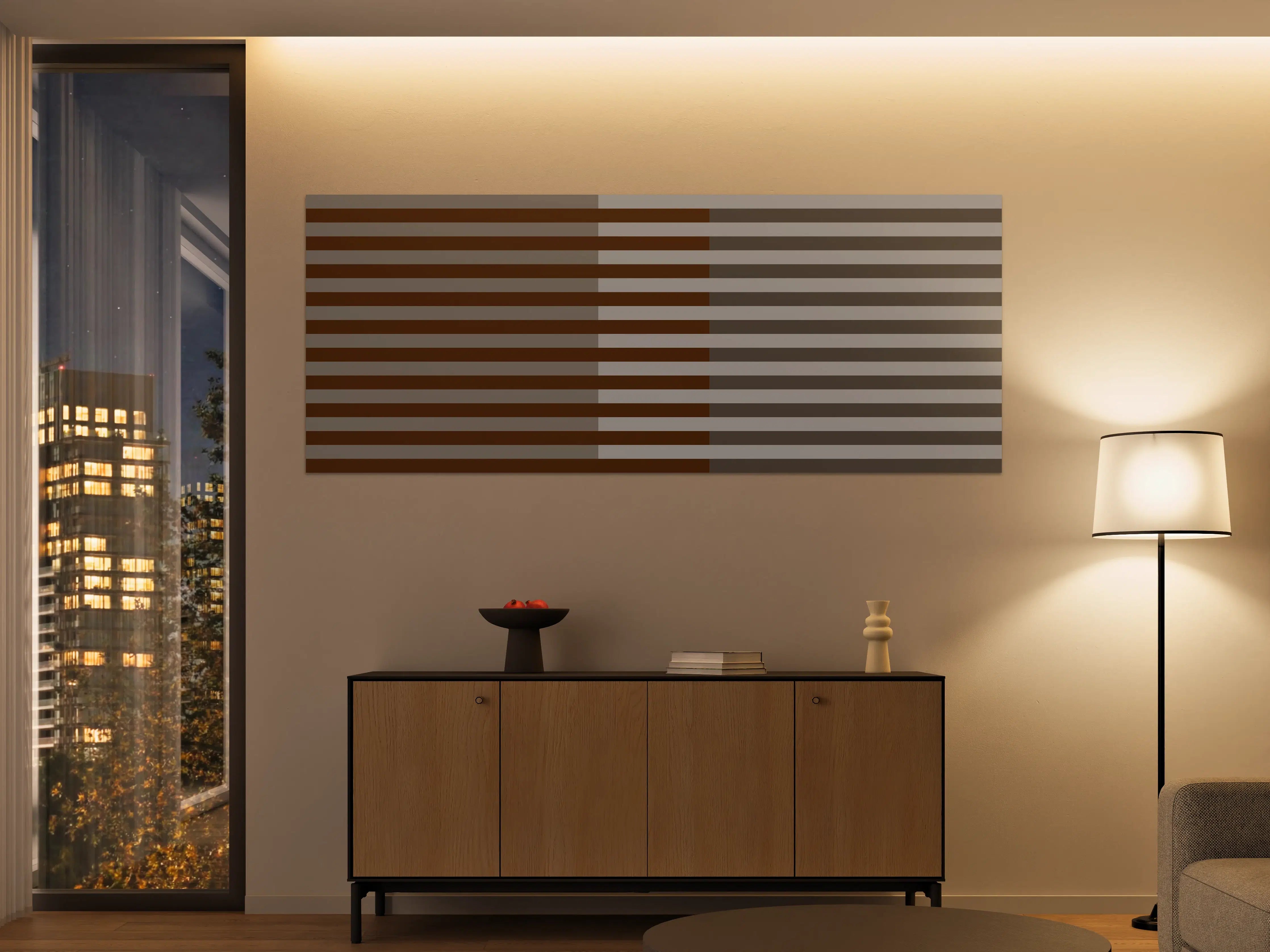 Große Wandbilder - The Nudes - Multy Stripes - Ash