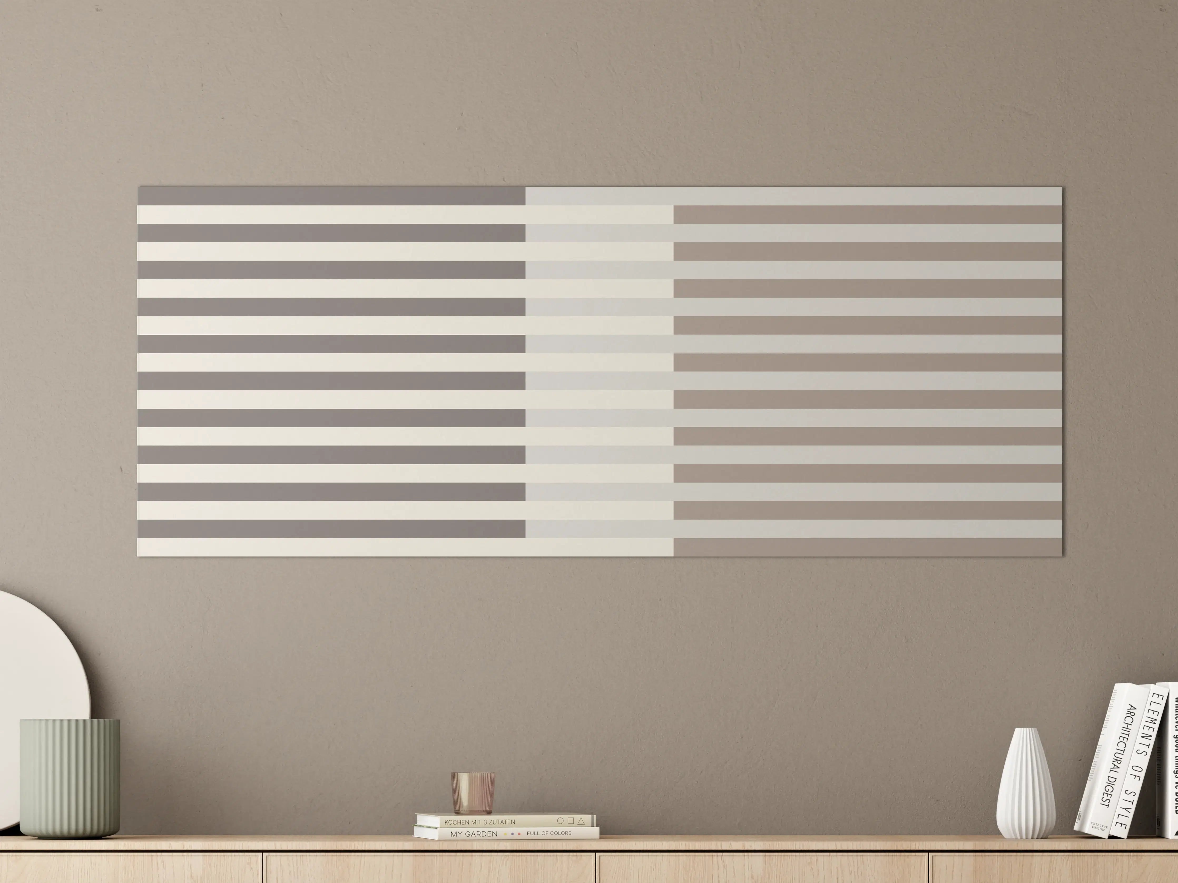 Große Wandbilder - The Nudes - Multy Stripes - Fog