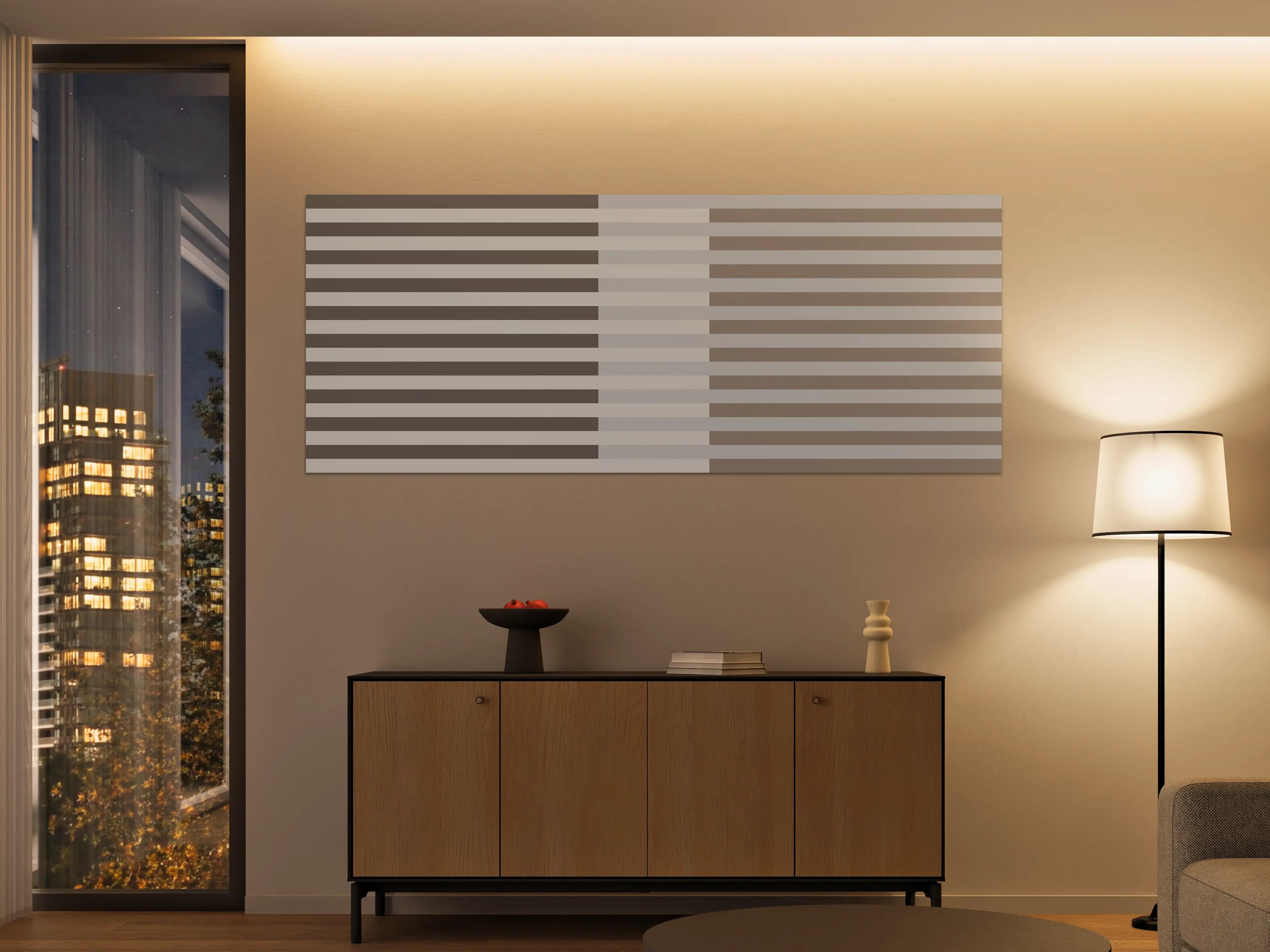 Große Wandbilder - The Nudes - Multy Stripes - Fog