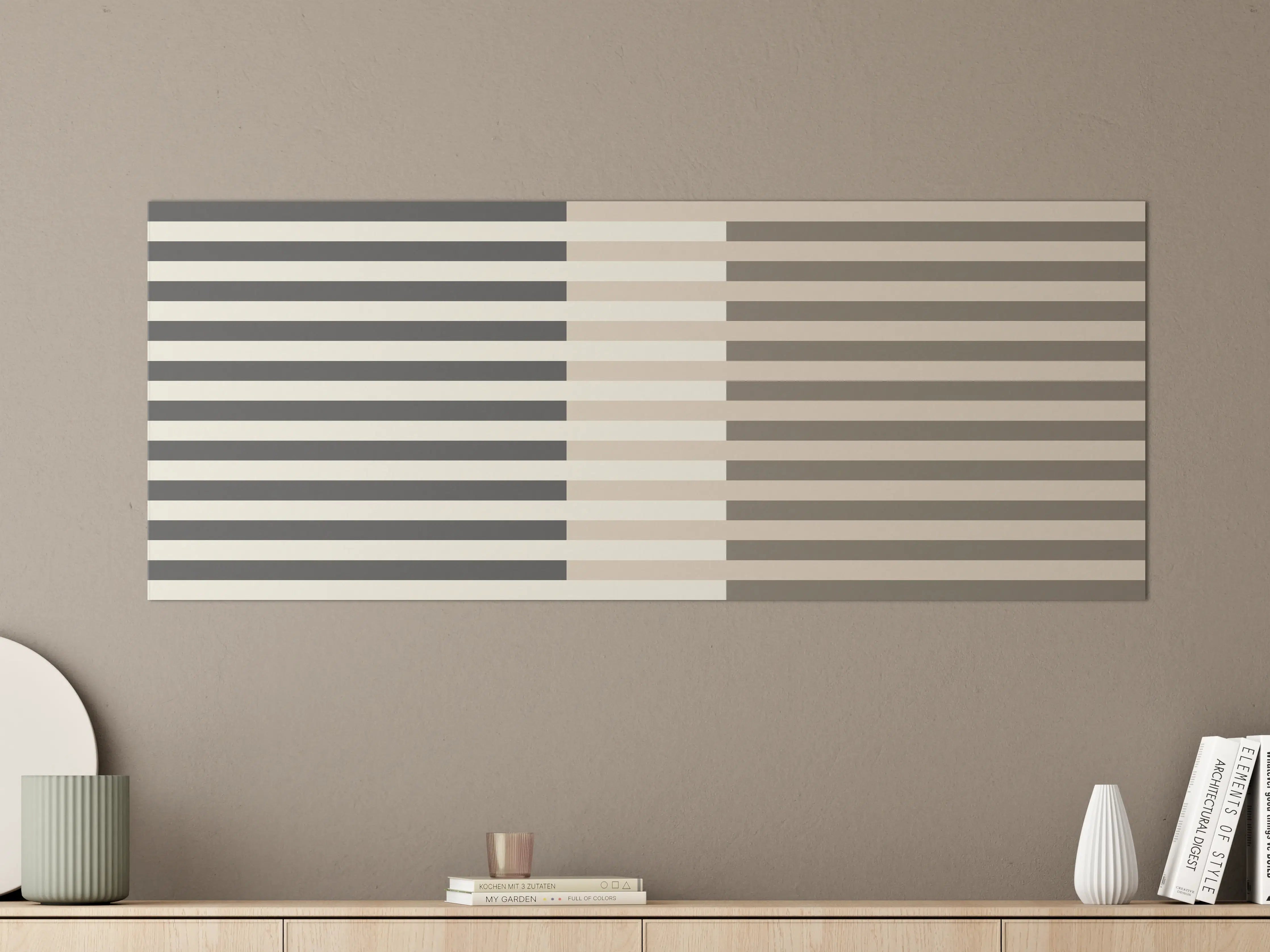 Große Wandbilder - The Nudes - Multy Stripes - Toffee