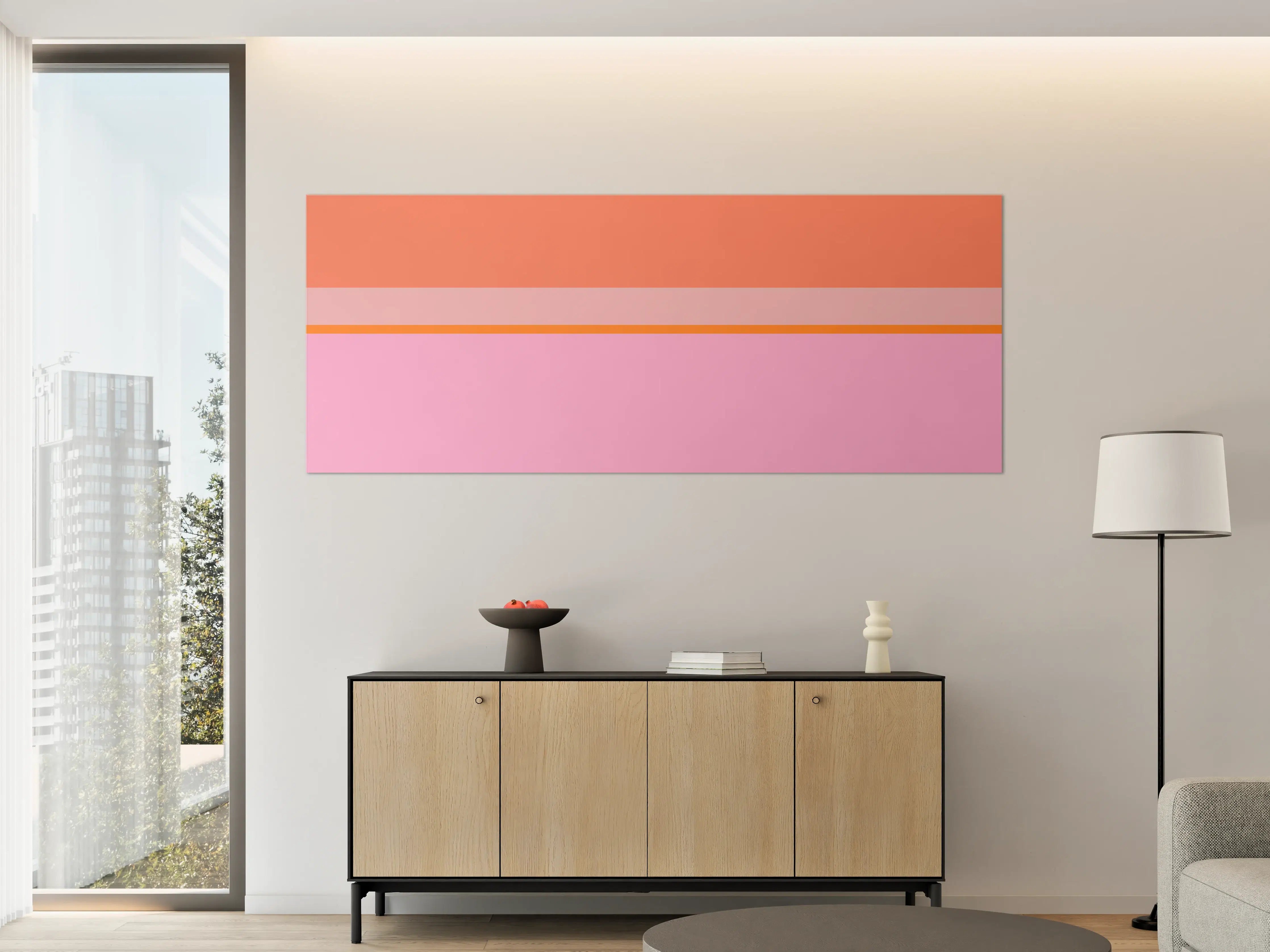 Große Wandbilder - The Oranges - Horizontal - Coral
