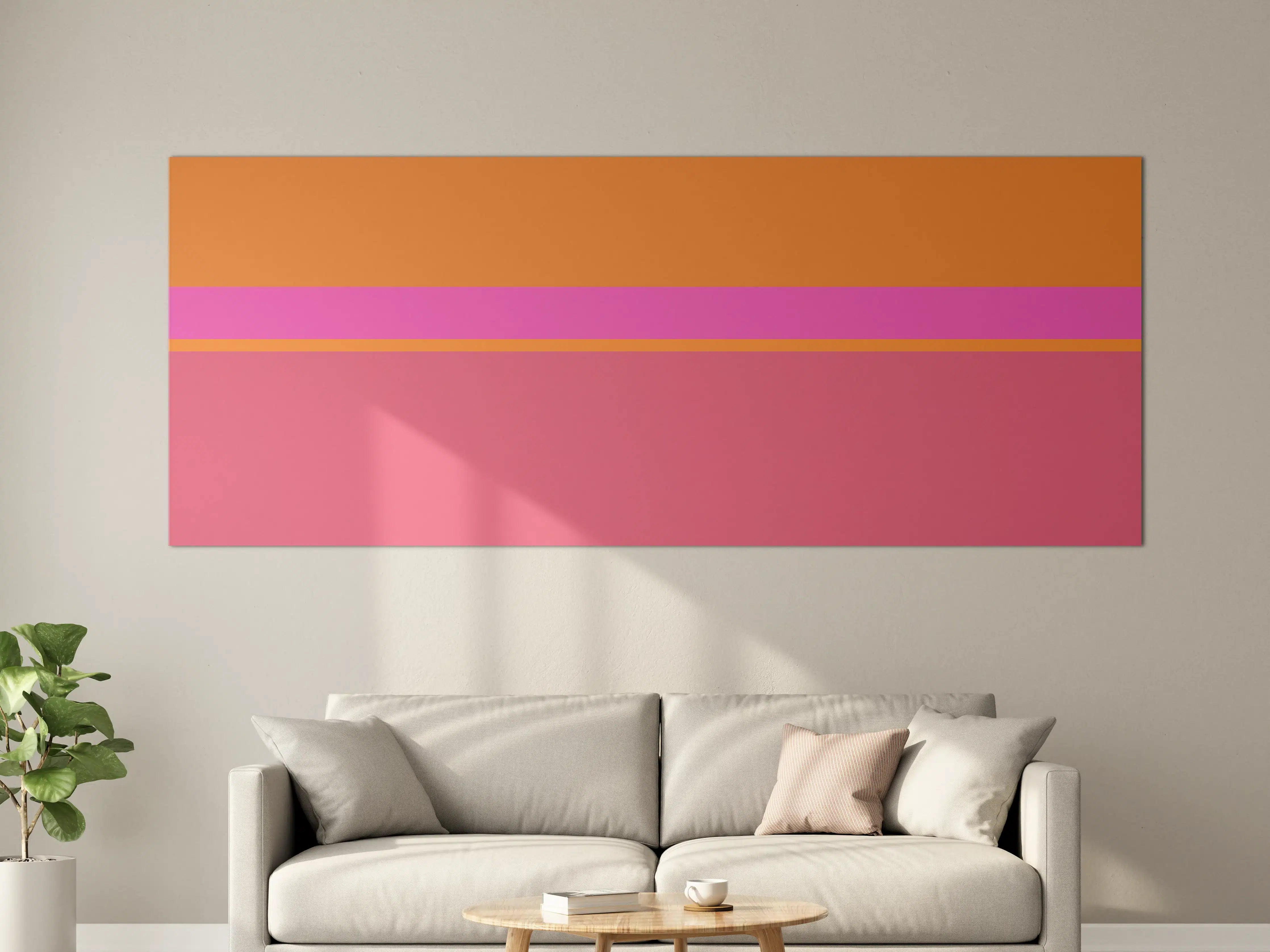 Große Wandbilder - The Oranges - Horizontal - Fuchsia