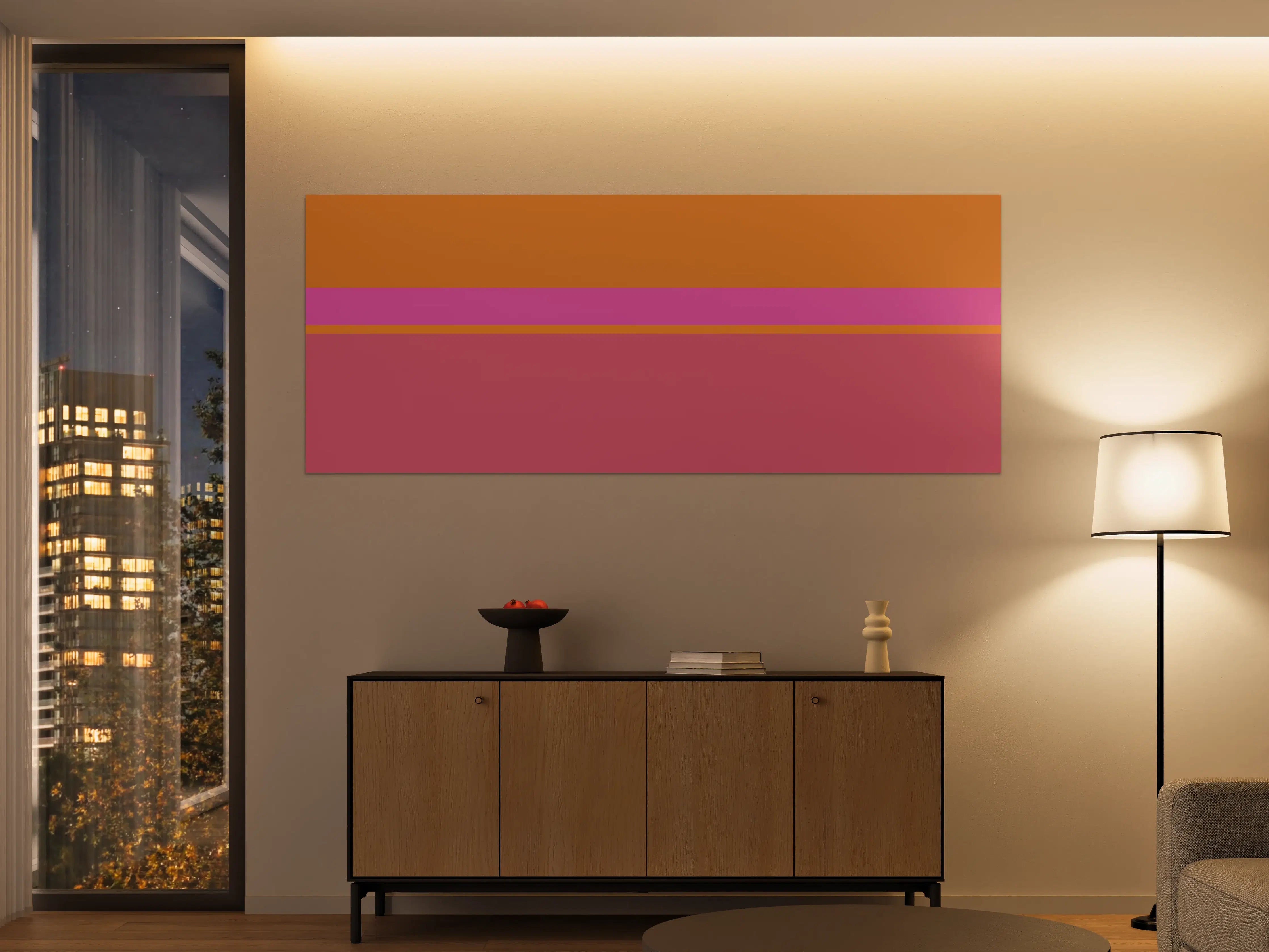 Große Wandbilder - The Oranges - Horizontal - Fuchsia