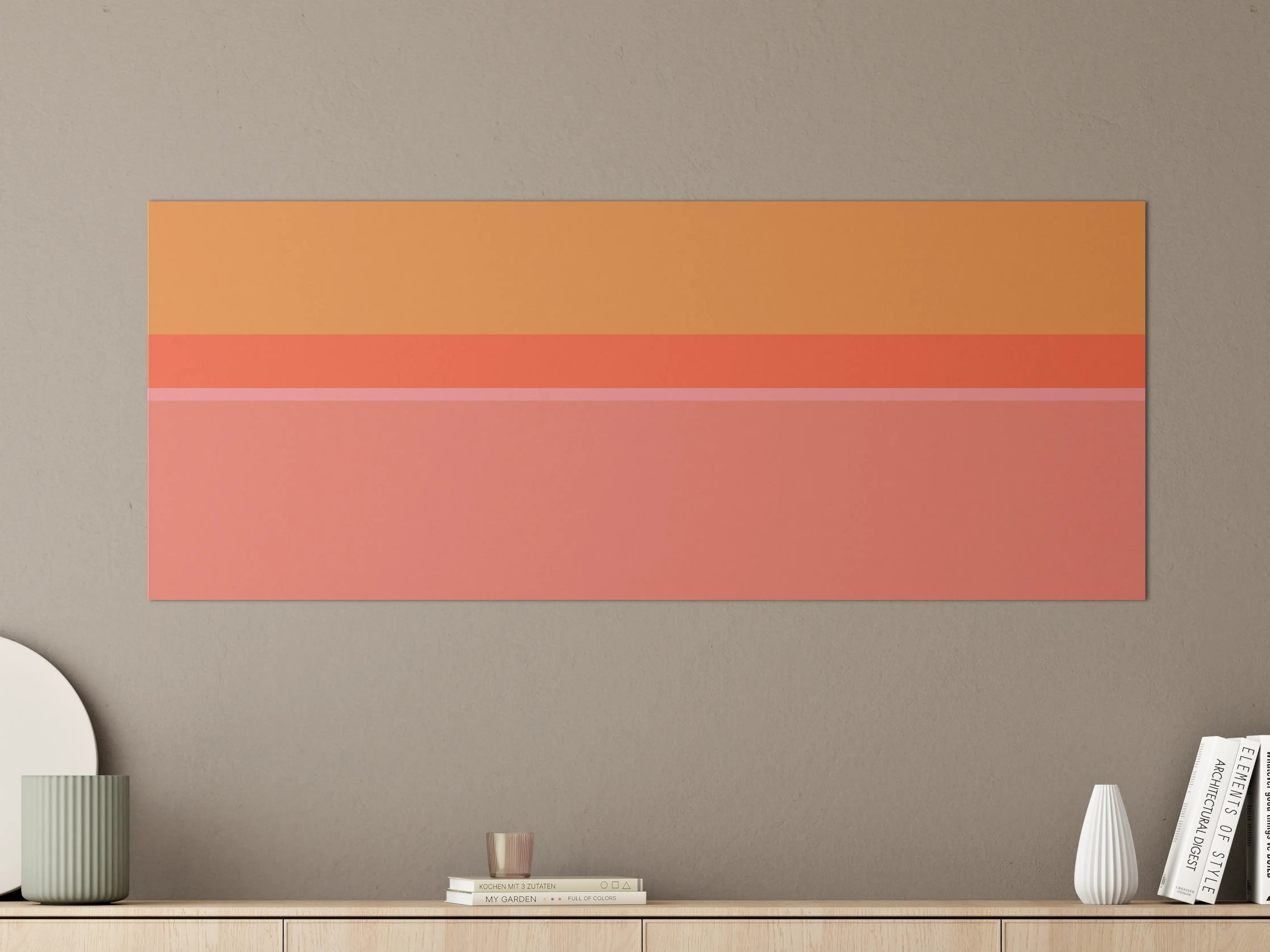 Große Wandbilder - The Oranges - Horizontal - Salmon