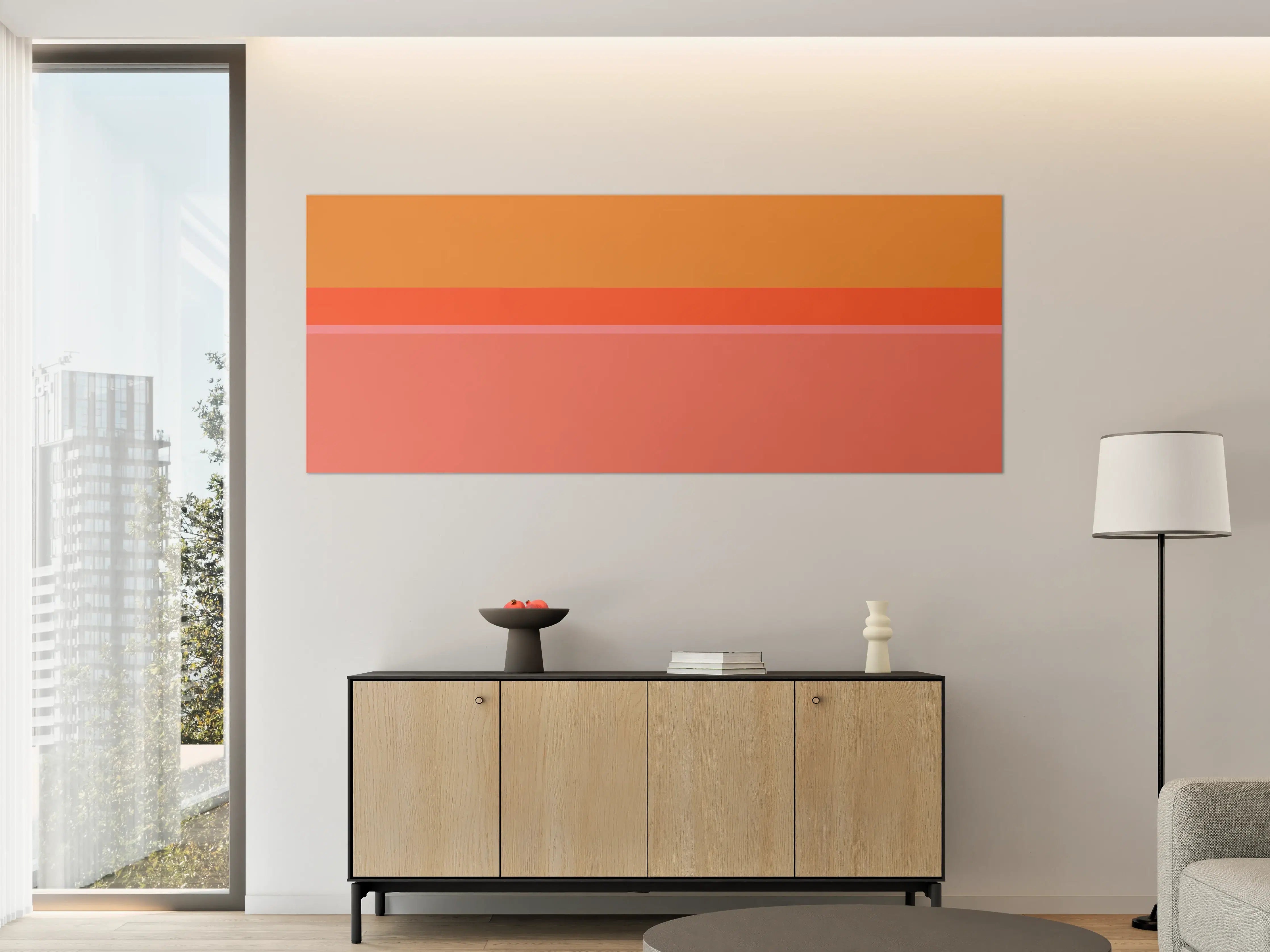 Große Wandbilder - The Oranges - Horizontal - Salmon