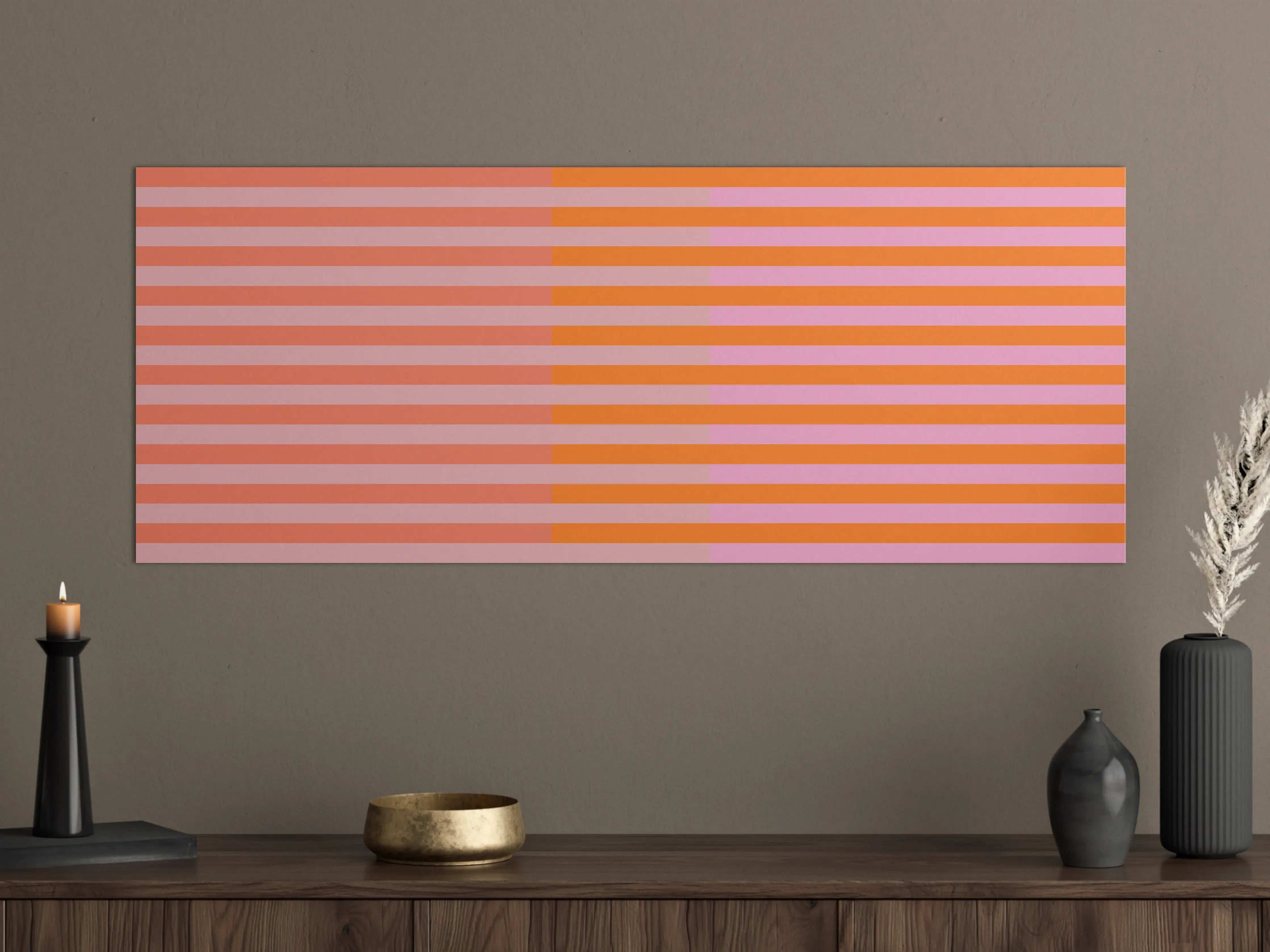 Große Wandbilder - The Oranges - Multy Stripes - Coral